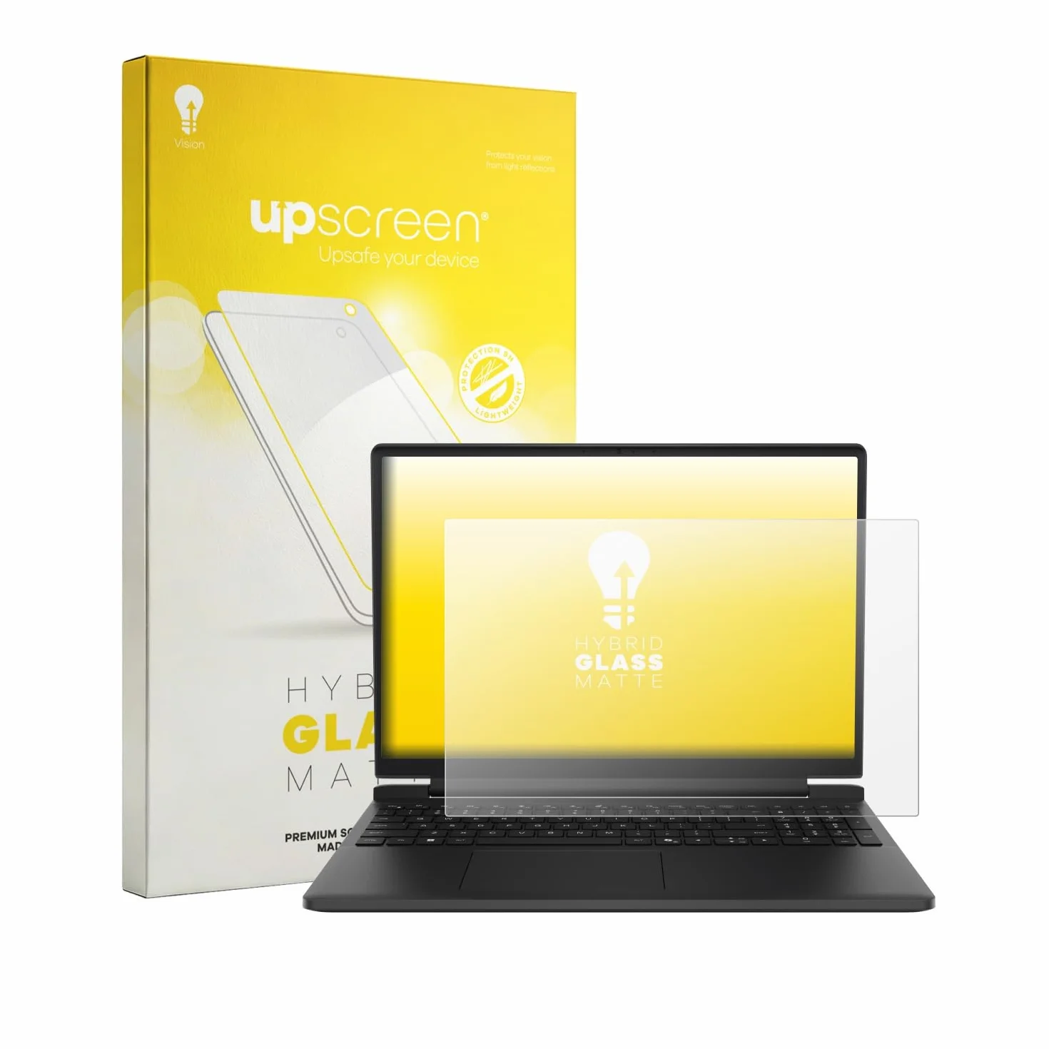 upscreen Lámina Cristales para Dell Alienware 15 DA15260 | , Mate Protección Pantalla Made in Germany, Anti-Reflejos 9H Dureza Hybrid Tempered Glass