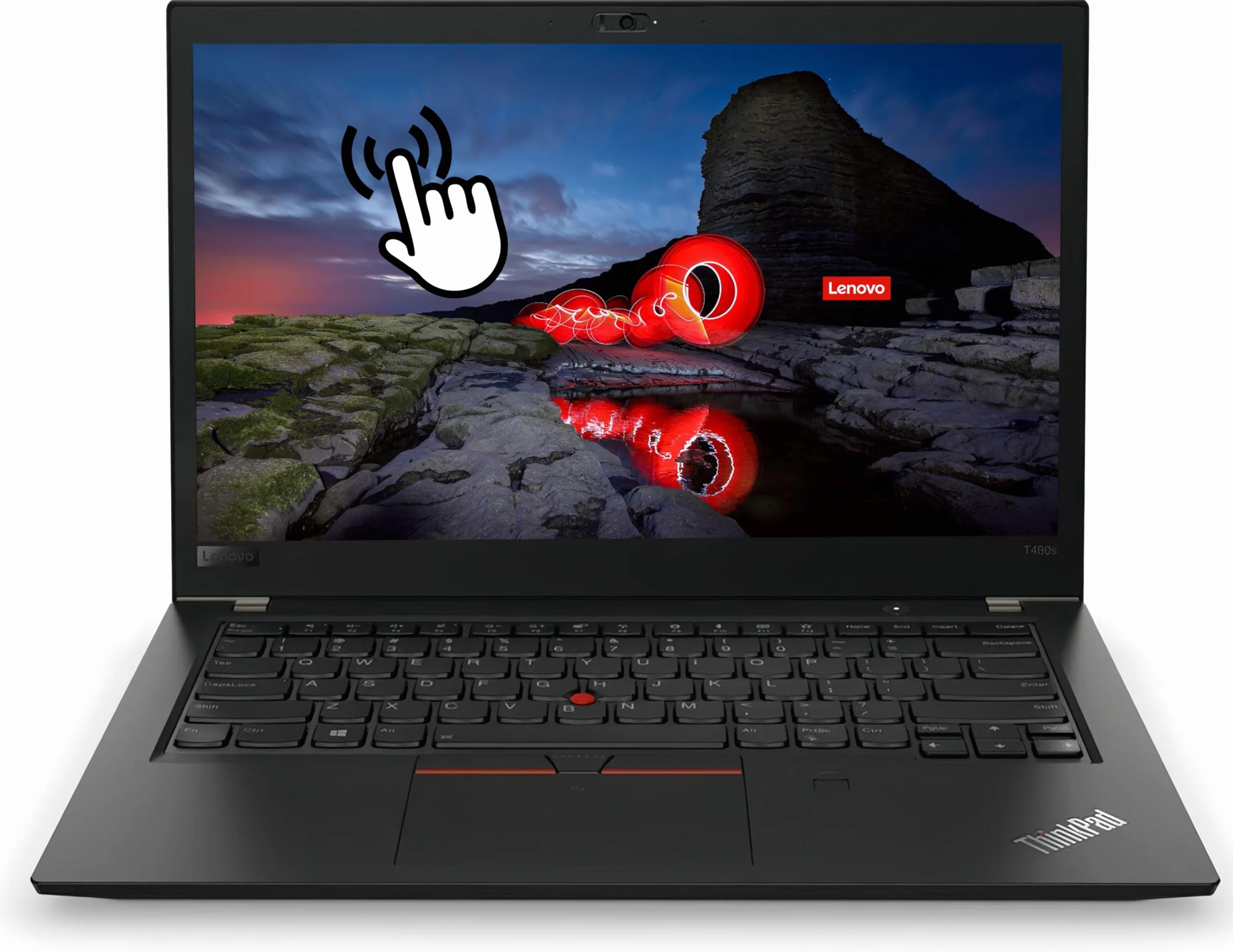 Lenovo Portátil empresarial ThinkPad T480s con Pantalla táctil, 14 Pulgadas FHD, Intel Core i5-8350U, 8 GB de RAM, SSD de 256 GB, Teclado QWERTY Estadounidense, Windows 11 Pro (reacondicionado)