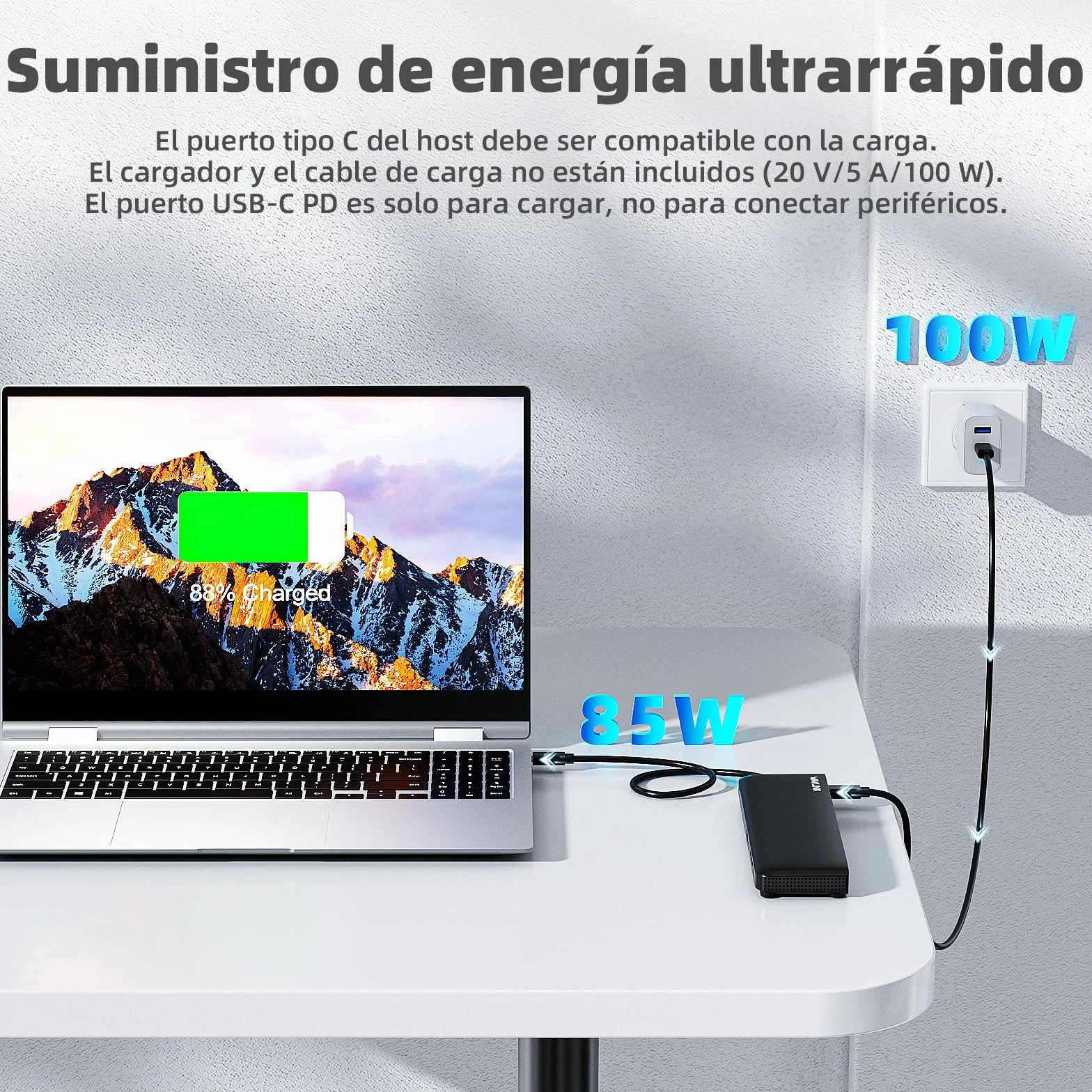 WAVLINK - Estación de Acoplamiento USB-C 3 monitores con HDMI, DP, VGA, 100W PD, USB3.0&2.0, RJ45, Ranuras SD/TF, Audio/micrófono, para Lenovo/HP/DELL, etc