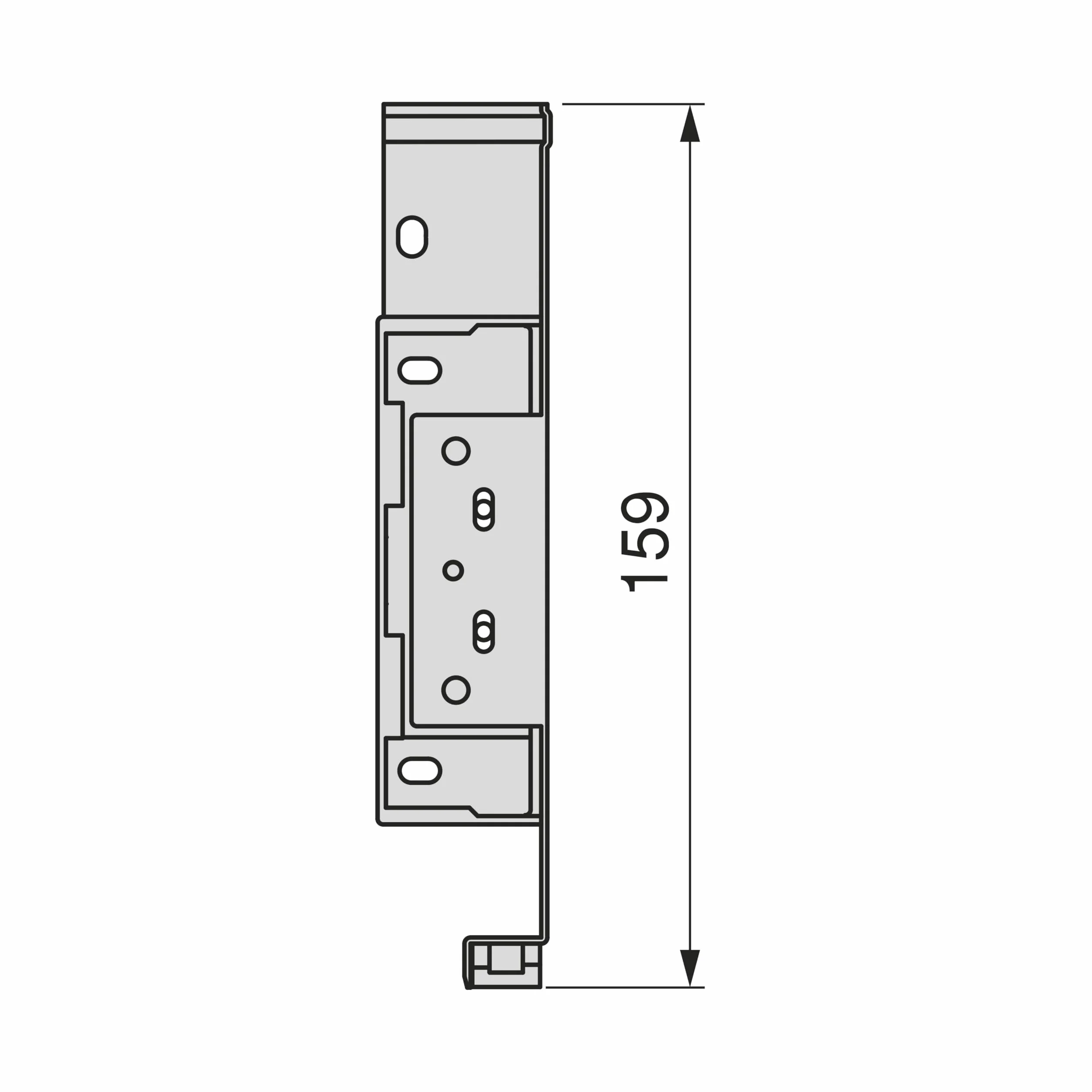 Emuca Simplex 25kg 159mm 490mm Acero blanco