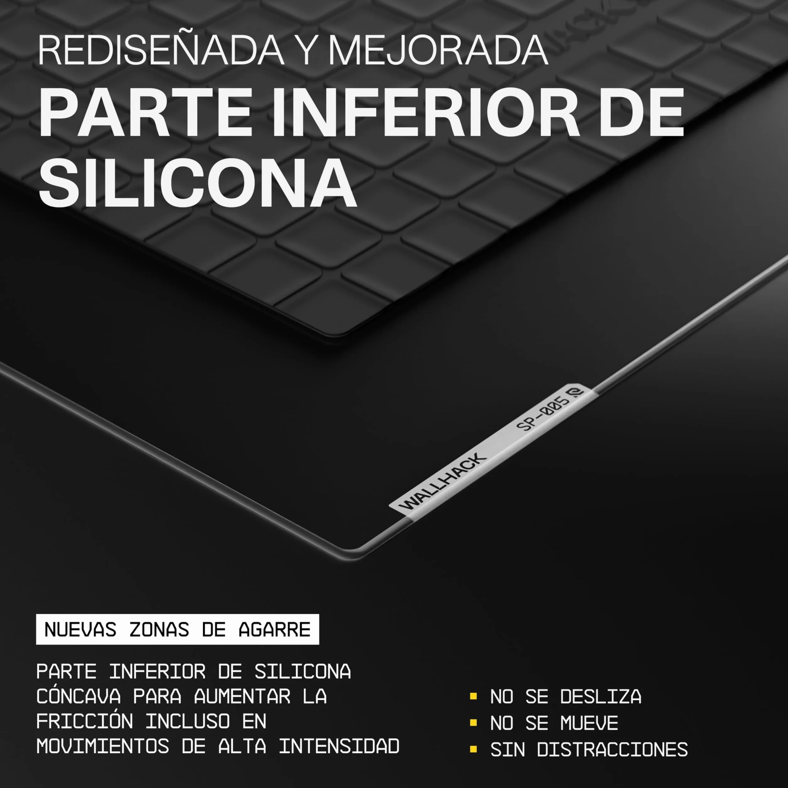 Wallhack SP-005 Alfombrilla Gaming de Cristal – Superficie Speed, Alfombrilla Grande para Esports, Deslizamiento Suave, Cristal Templado, Resistente y portátil con Estuche de Transporte | Negro