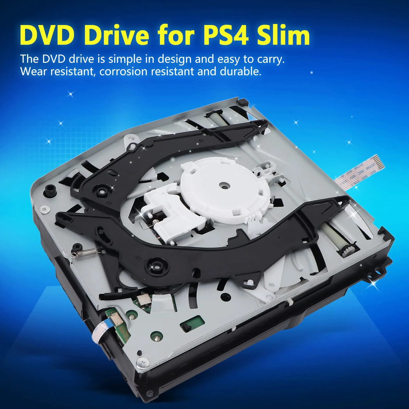 Unidad óptica Interna para PS4 Slim Game Console, BLU Ray Support DVD Drive, Slim Replacement PS4 Slim Game Console Unidad óptica