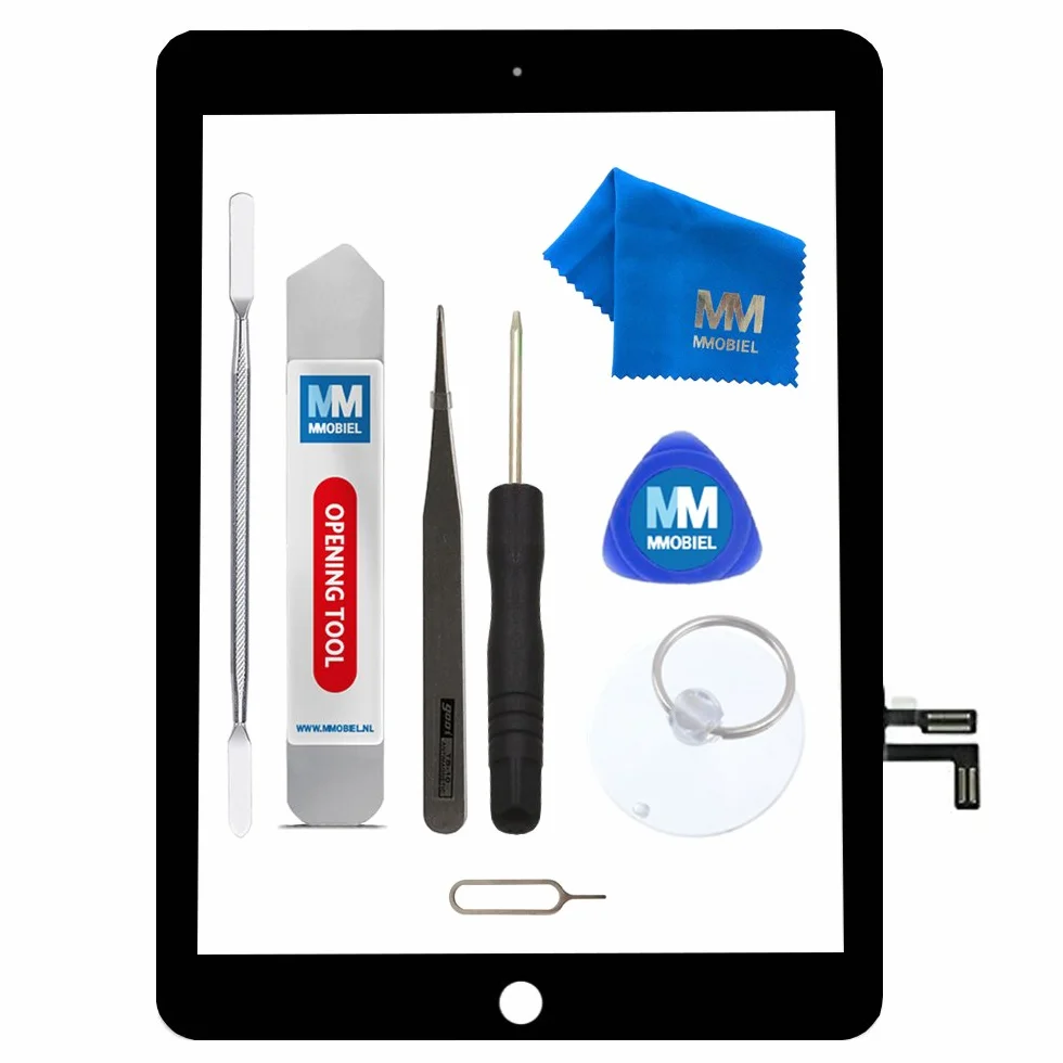 MMOBIEL Pantalla digitalizadora de Cristal Compatible con iPad 7 2019/iPad 8 2020 10,2 Pulgadas (Negro) Pantalla táctil de Repuesto Incluye Juego de Herramientas