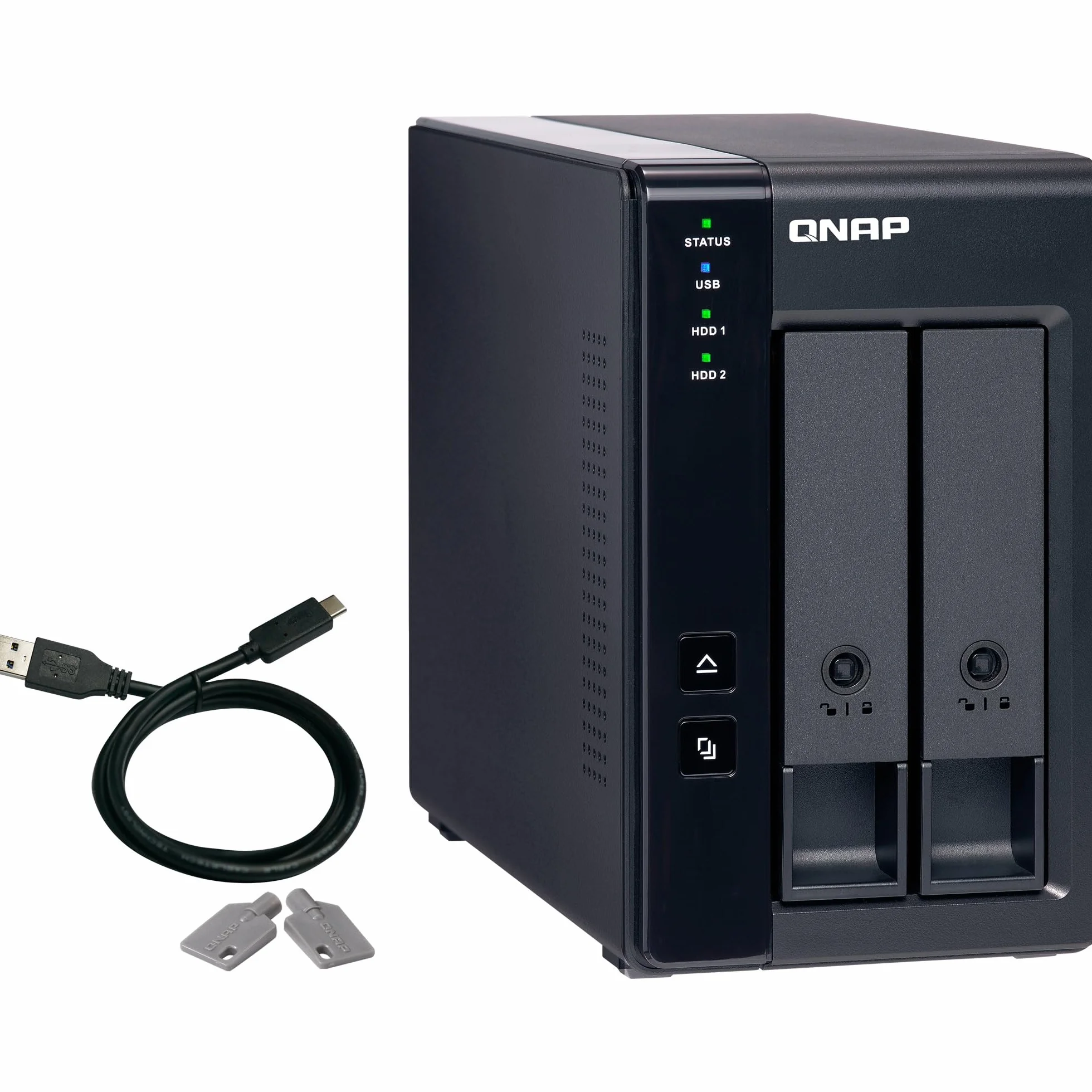QNAP TR-002 2 Bay Desktop NAS Expansion - Optional Use as a Direct-Attached Storage Device
