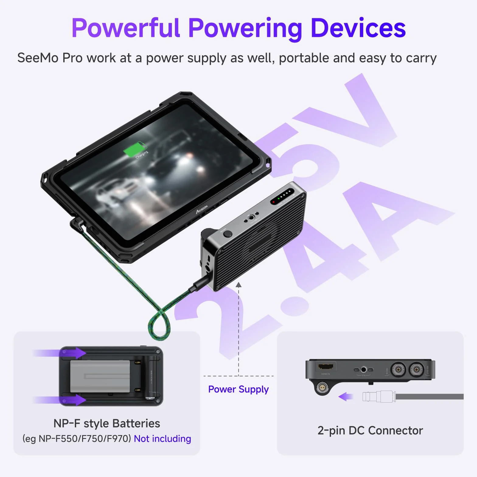 Accsoon SeeMo Pro - Adaptador de grabación de vídeo SDI y HDMI a USB-C para y iPad, Compatible con vídeo 1080P 60FPS y monitoreo en Tiempo Real, Streaming/grabación