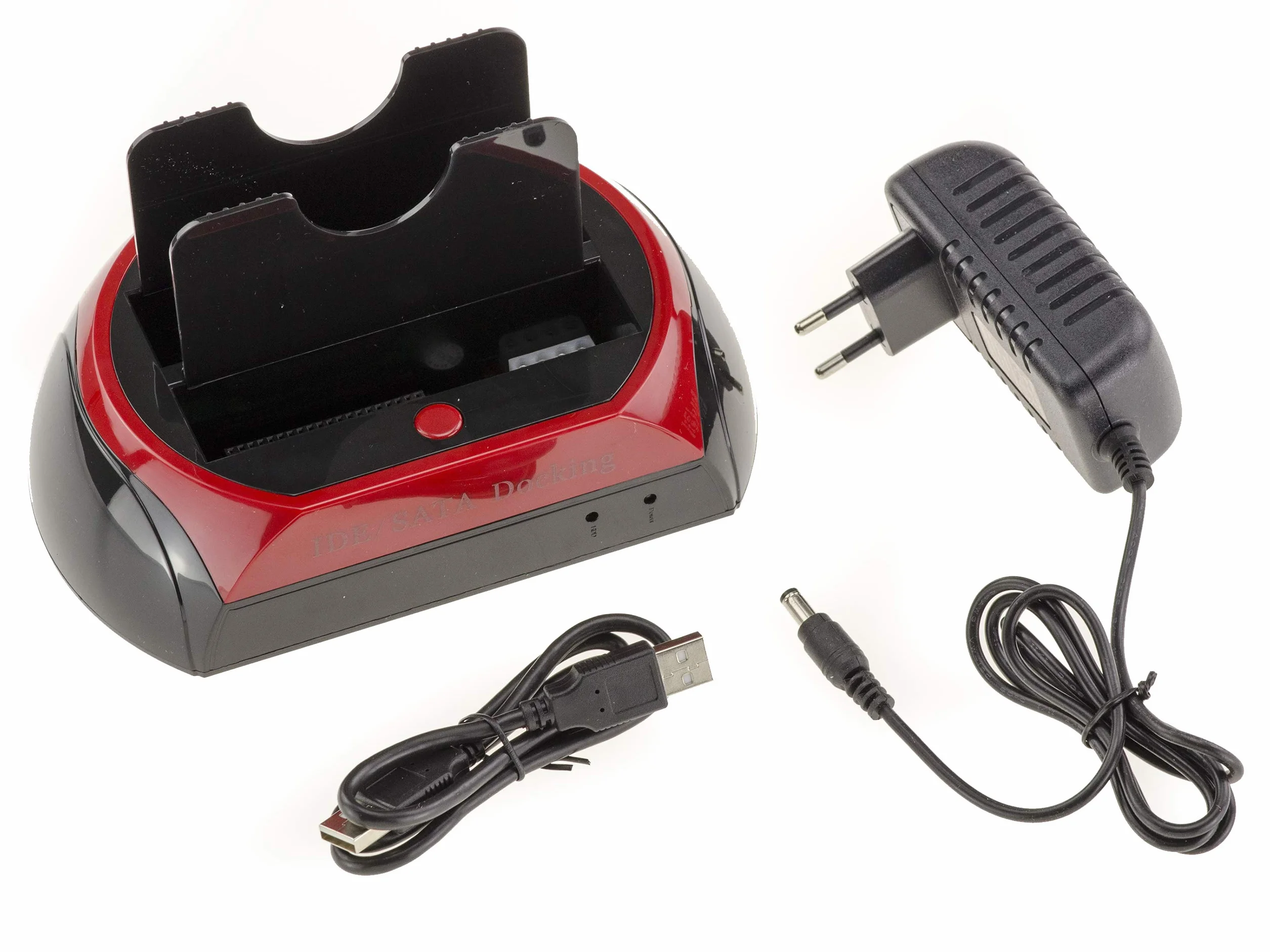 KALEA-INFORMATIQUE Docking Station para Discos Duros SATA e IDE de 2,5 ó 3,5 a USB 2.0. HDD Dock con Fuente de alimentación de 2A | Estación de acoplamiento USB 2.0 para discos SATA e IDE de 2,5"/3,5" con alimentación externa.
