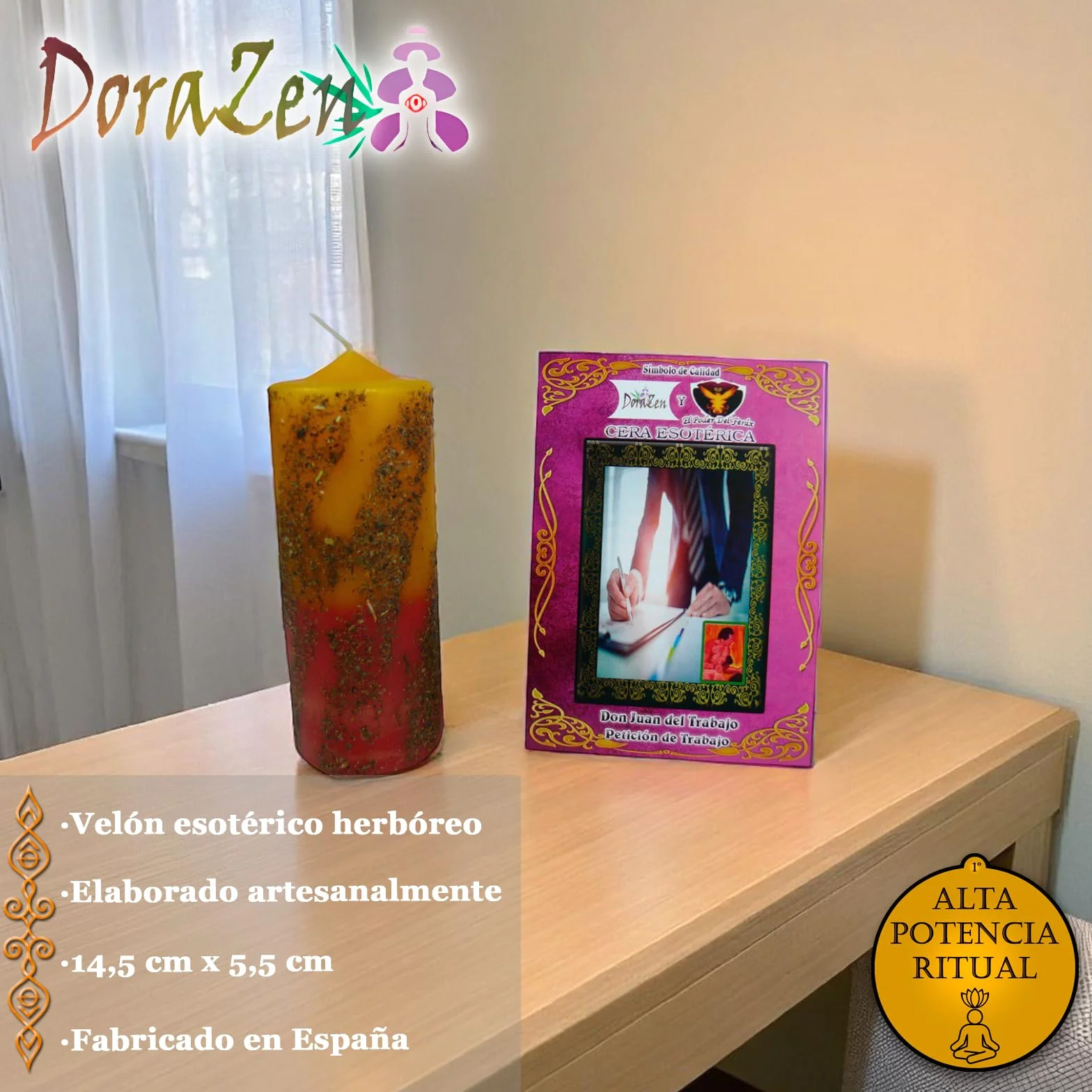 Velón herboreo Don Juan del Trabajo Ritual esotérico ayuda laboral Las Velas de Mariano
