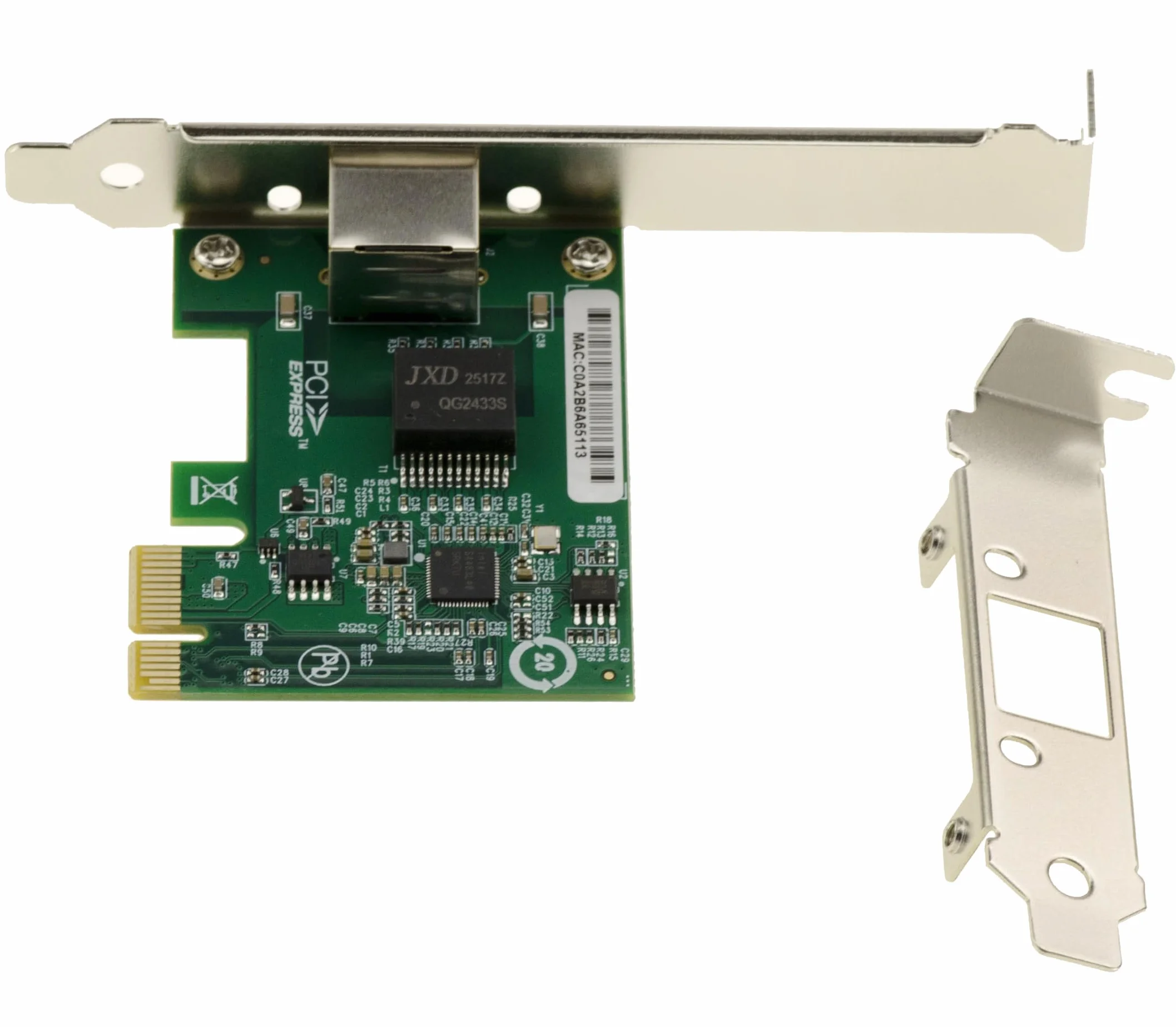 KALEA-INFORMATIQUE Tarjeta PCIe controladora de Red 2.5G LAN Gigabit Ethernet RJ45 con chipset Intel I226 SRKTU Compatible con 10 100 1000 2500 1 G 2.5 G con Formato Compacto
