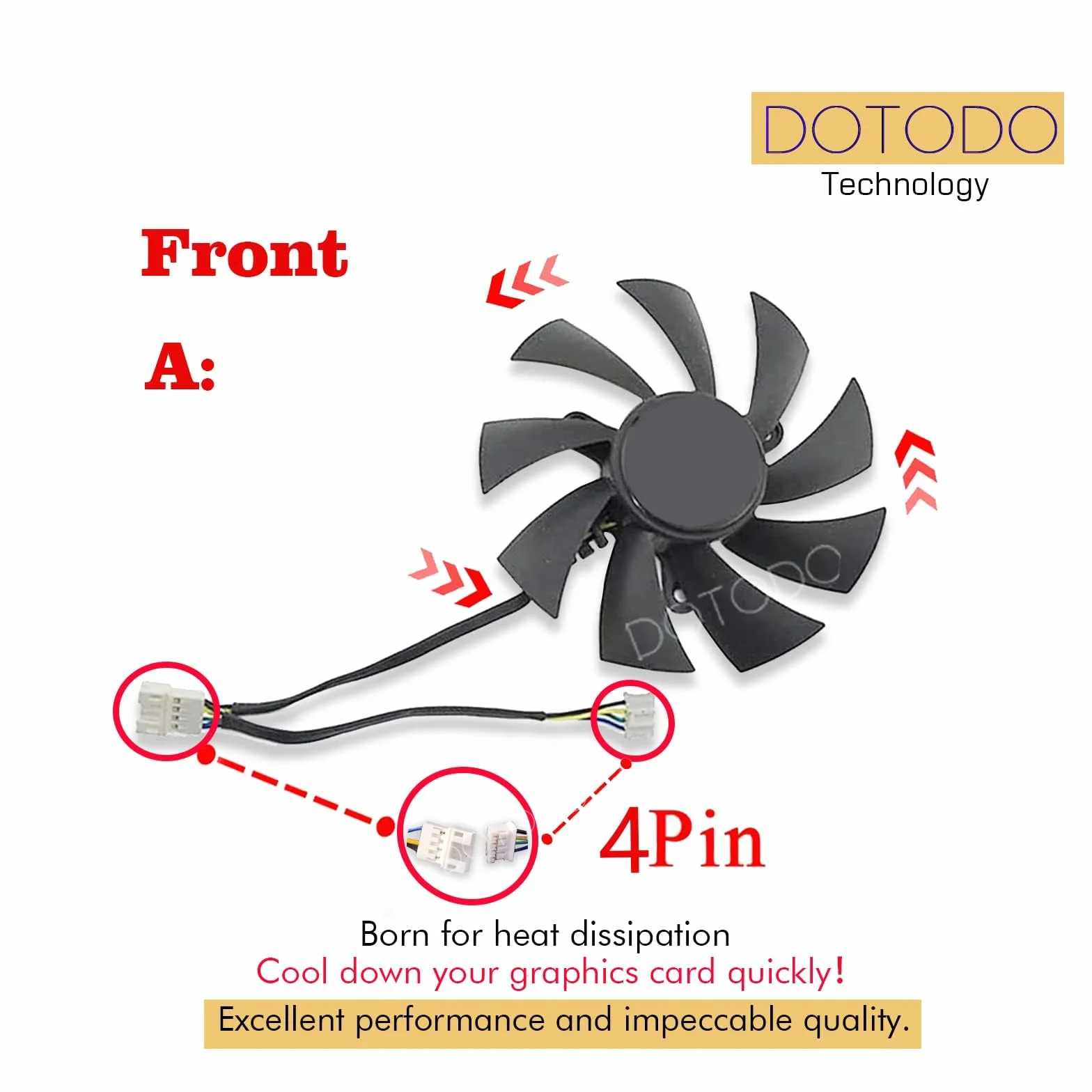 Ventilador GA92A2H 87mm 0.35A para tarjeta gráfica Zotac GeForce GTX 1660/1660 Ti/RTX 2060/2070 SUPER Mini (ventilador de tarjeta gráfica A)