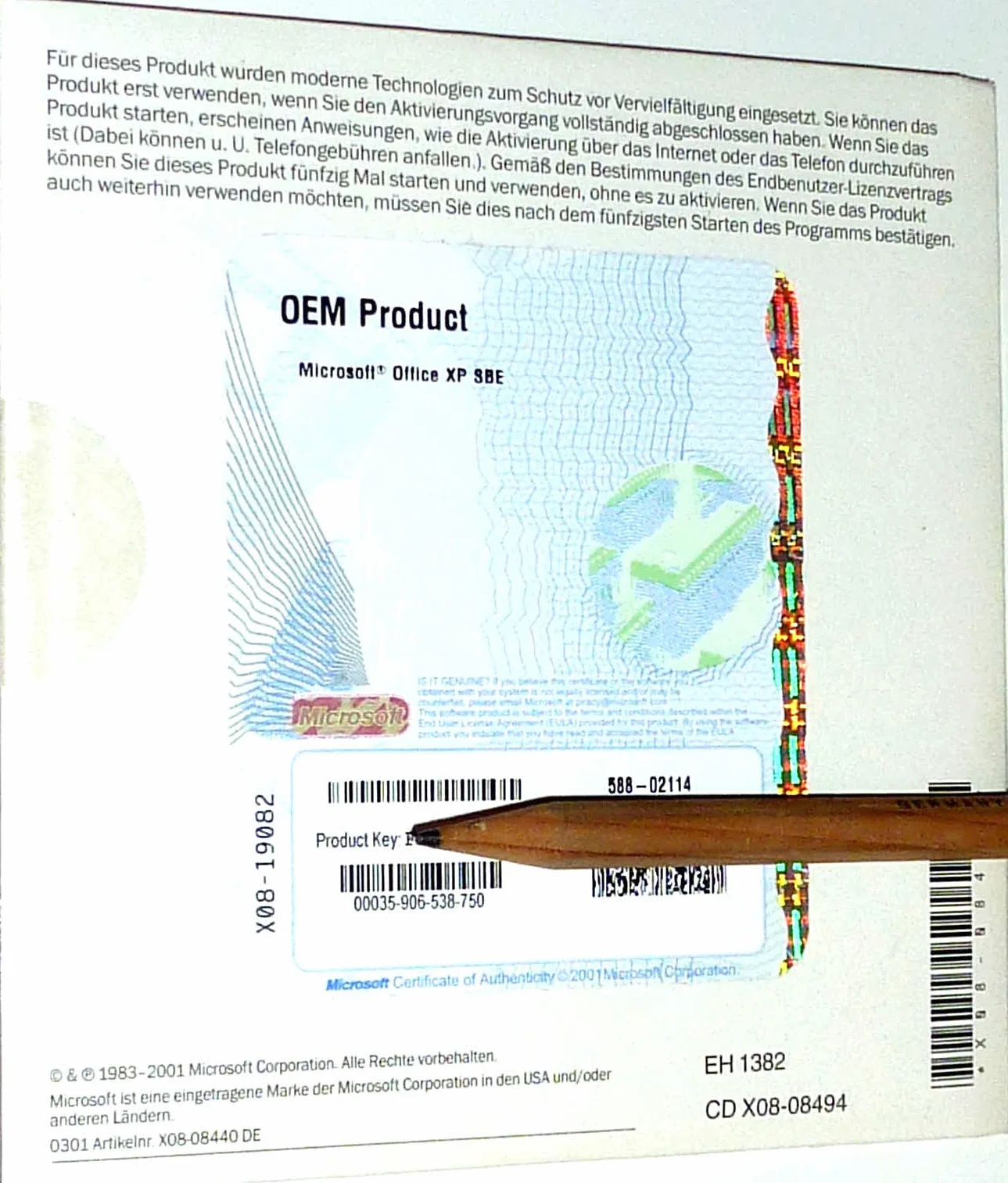 Microsoft Office Small Business XP CD W32 Incluye Word Excel Outlook