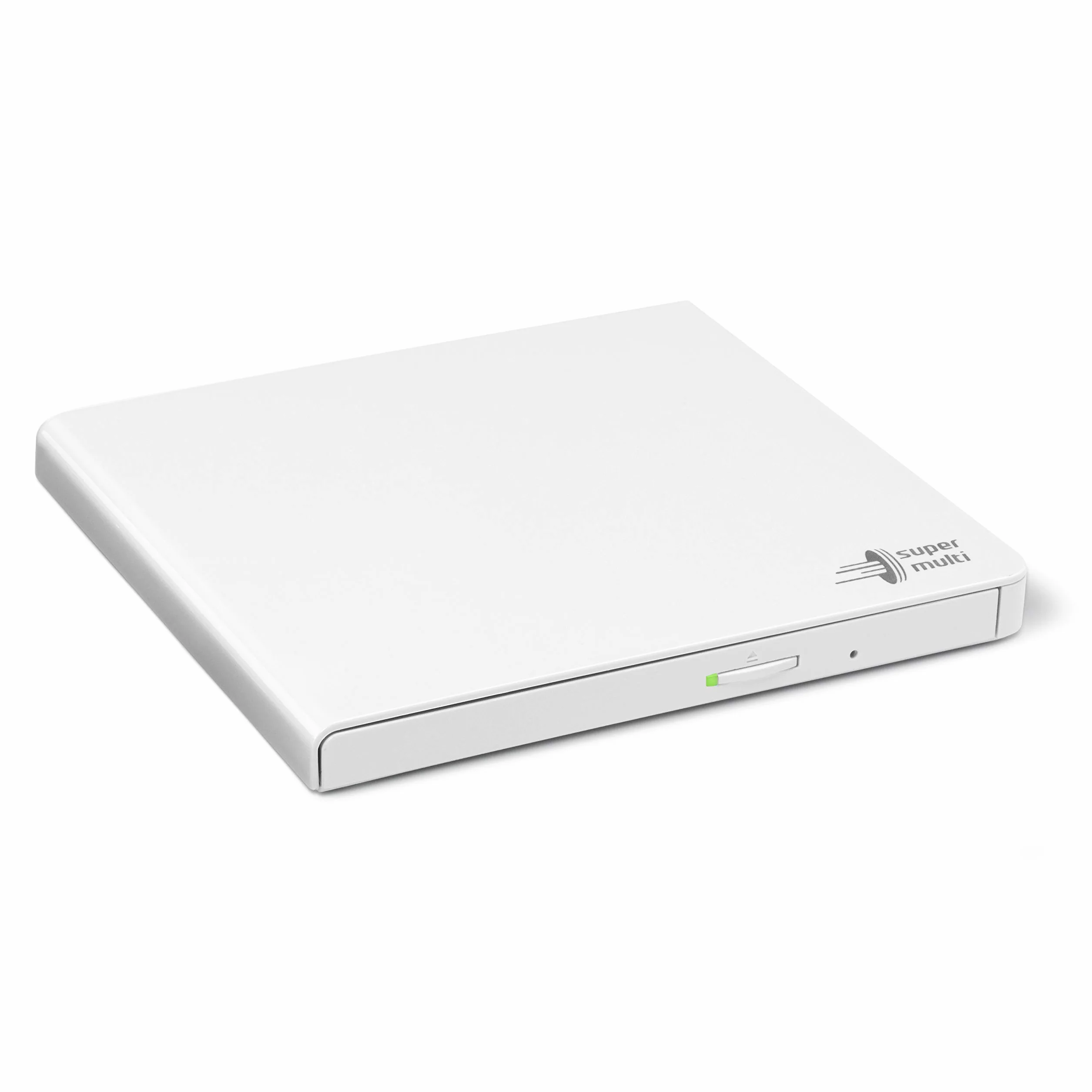 Hitachi-LG GP57EW40 Grabadora Externa DVD Unidad USB 2.0 Portátil Delgado DVD-RW CD ROM Rewriter para escritorio PC o Ordenador Portátil de Escritorio Windows y Mac OS con Conectividad de TV - Blanco