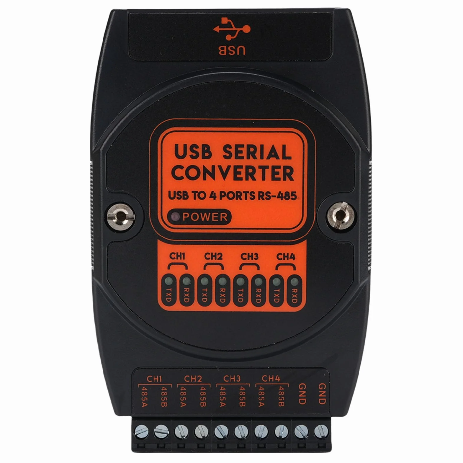 Domary Convertidor Digital USB a 485 de 4 Vías Diseño Confiable y Fácil de Usar para PC y PLC Industriales Clip Trasero a Presión 110 X 72 X 26 Mm