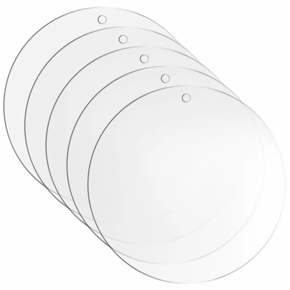 TIMESETL Disco Acrílico Redondo 20 cm 2 mm Placa Acrílica Transparente para Pintura y Manualidades