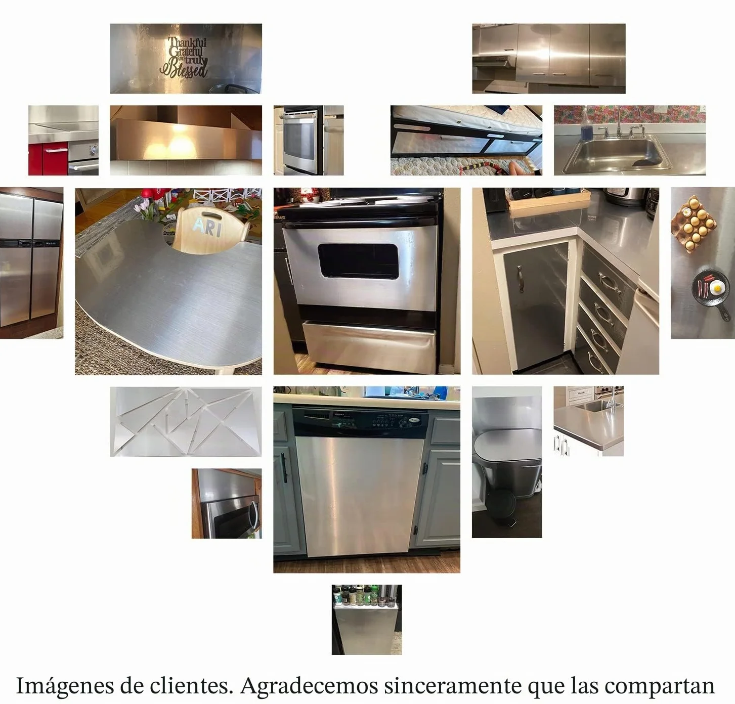 Livelynine Vinilos Acero Inoxidable Neveras Cocina Frigorifico Lavavajillas Protector Pared Antisalpicaduras 40CMX2M