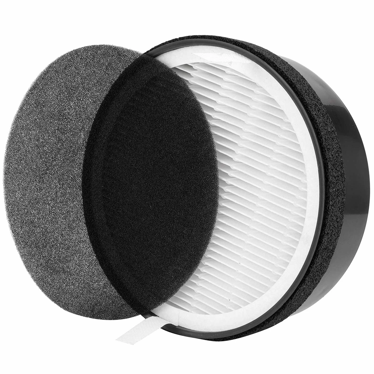 Filtro de repuesto HEPA H13 3 en 1 compatible con Levoit H132 H132-RF, negro
