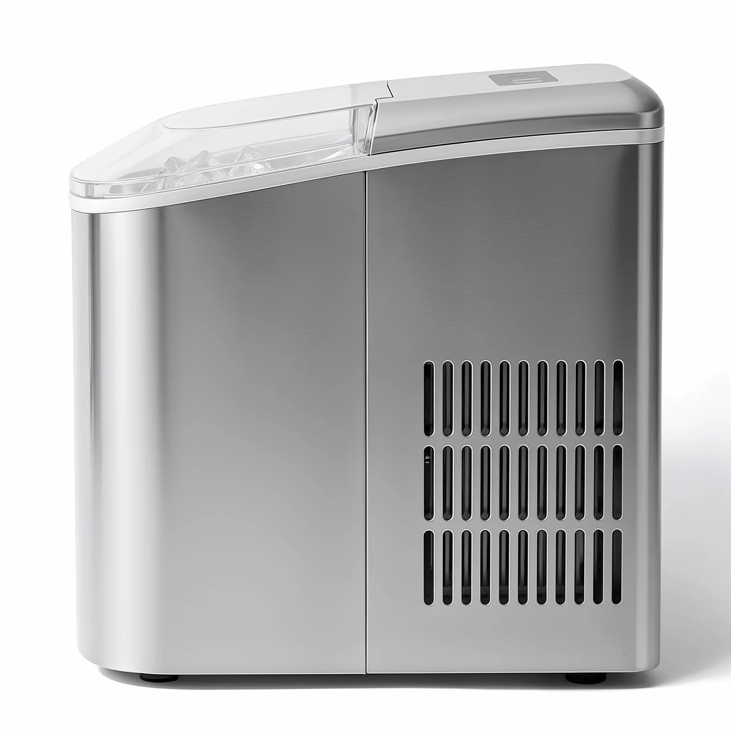 H.Koenig KB14 Máquina para Hacer Hielo Silenciosa 120 W 12 kg Acero Inoxidable Gris