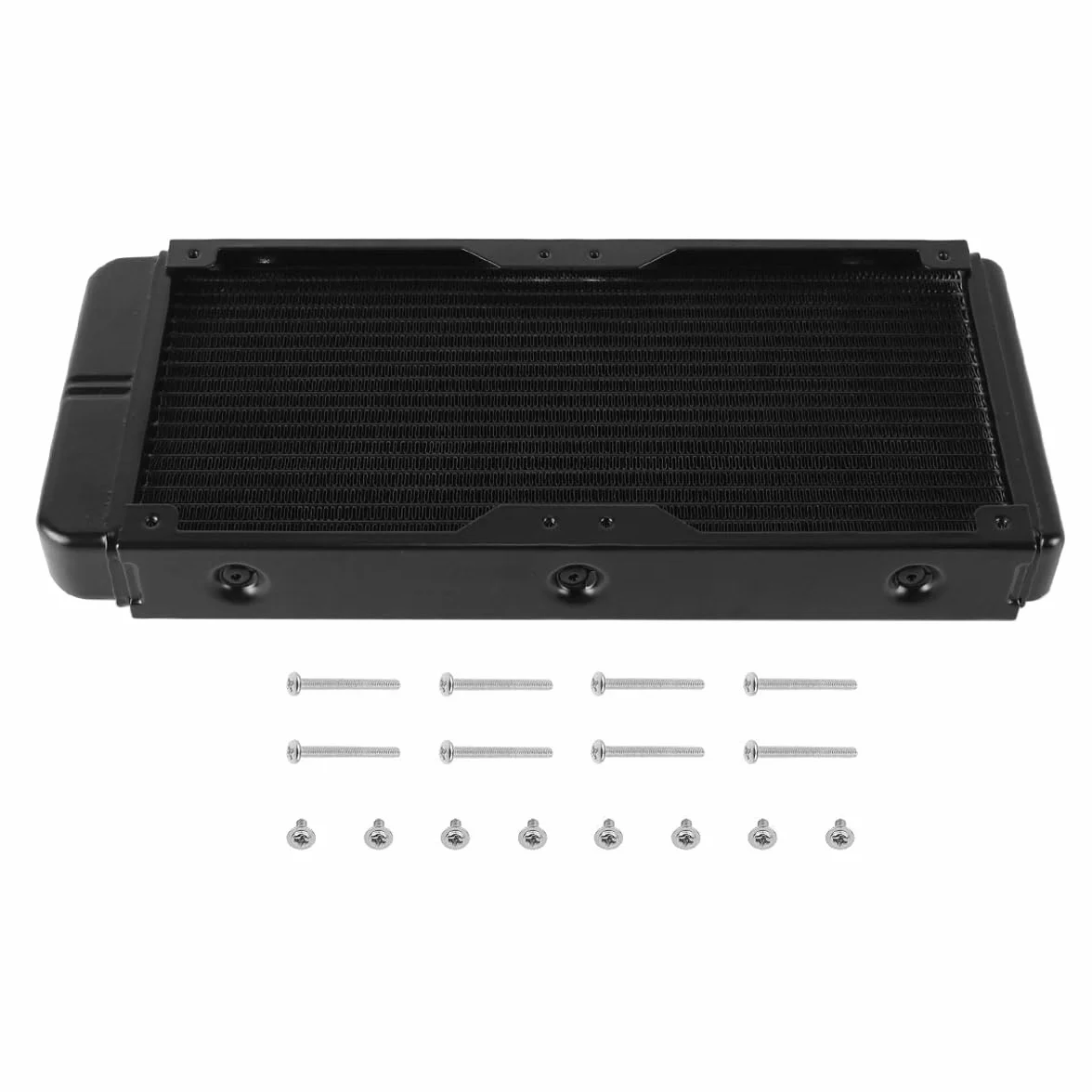 Radiador de refrigeración por agua Kit de radiador de refrigeración por agua de aluminio roscado de 18 tubos para sistema de enfriamiento de CPU de computadora PC
