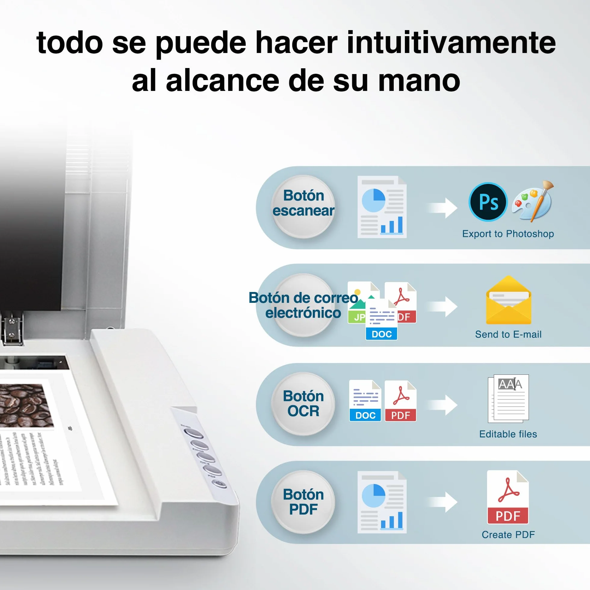 Plustek OS1180 Escáner Plano A3 para Gráficos y Documentos, Escaneo Rápido