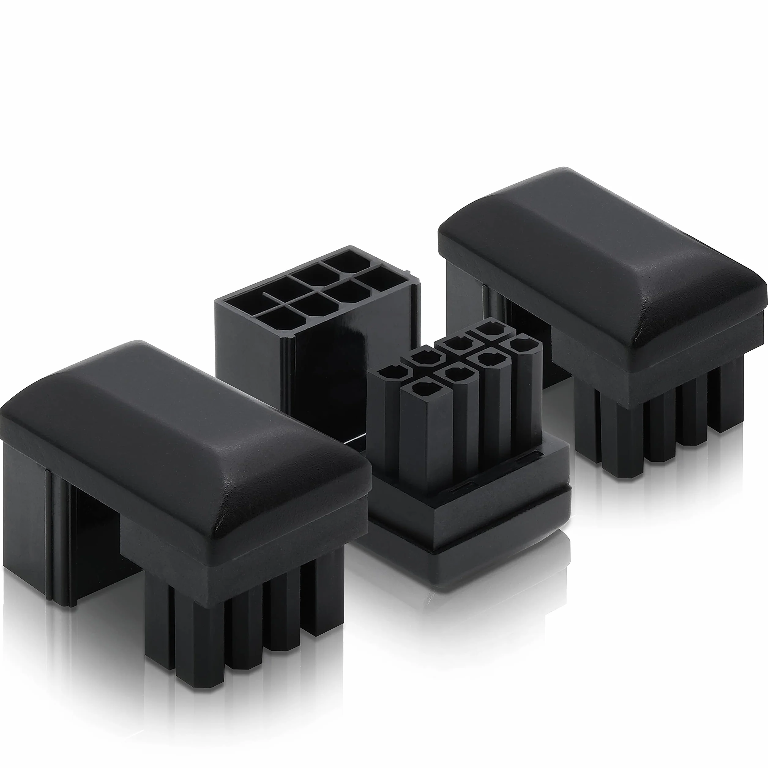 EZDIY-FAB GPU VGA PCIe 8 Pin U Turn Conector de ángulo de 180 Grados Placa adaptadora de Corriente para Tarjeta gráfica de Escritorio, Tipo inverso, Paquete de 3