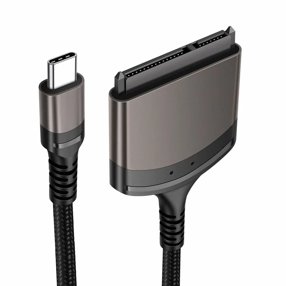 Cable adaptador USB-C tipo C a SATA de 22 pines de 5 Gbps para laptop SSD de disco duro de 2.5 pulgadas