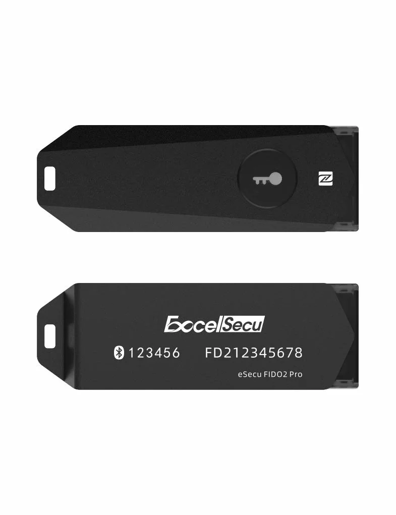 eSecuFIDO-FD203 FIDO 2 USB-A+NFC+BLE Token-Negro