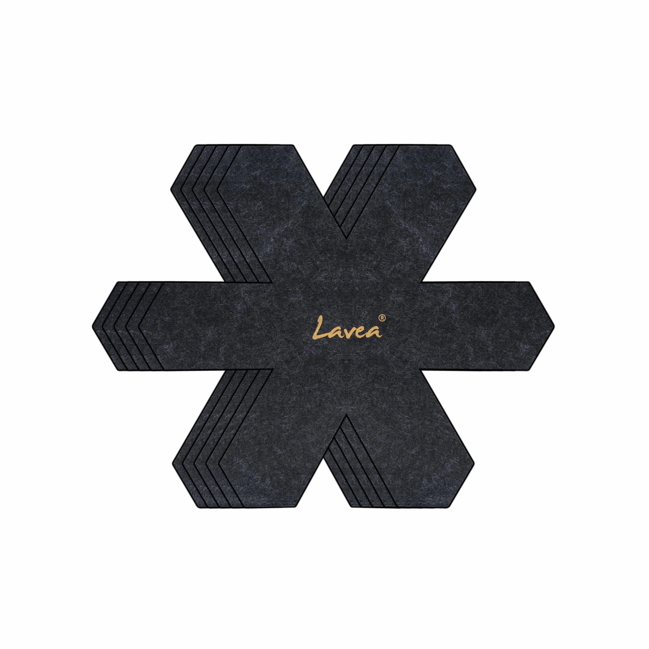 Lavea® Set 5 Protector sartenes Separador sartenes – Gris Oscuro, 38 cm, Grosor 3 mm – Protector sartenes separadores para sartenes y cacerolas