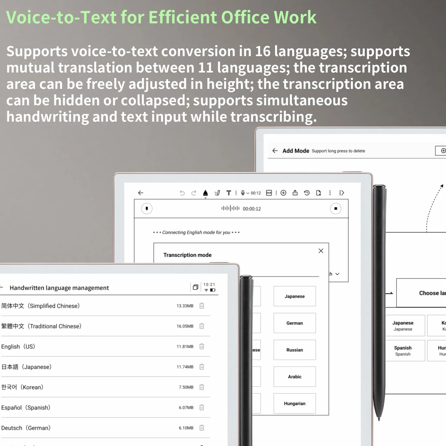 iFLYTEK AINOTE 2 Smart E-Ink Tablet de 10,65 pulgadas | Bloc de notas digital ultrafino para profesionales | Transcripción de IA, traducción y resumen de reuniones | <20 ms de latencia de escritura