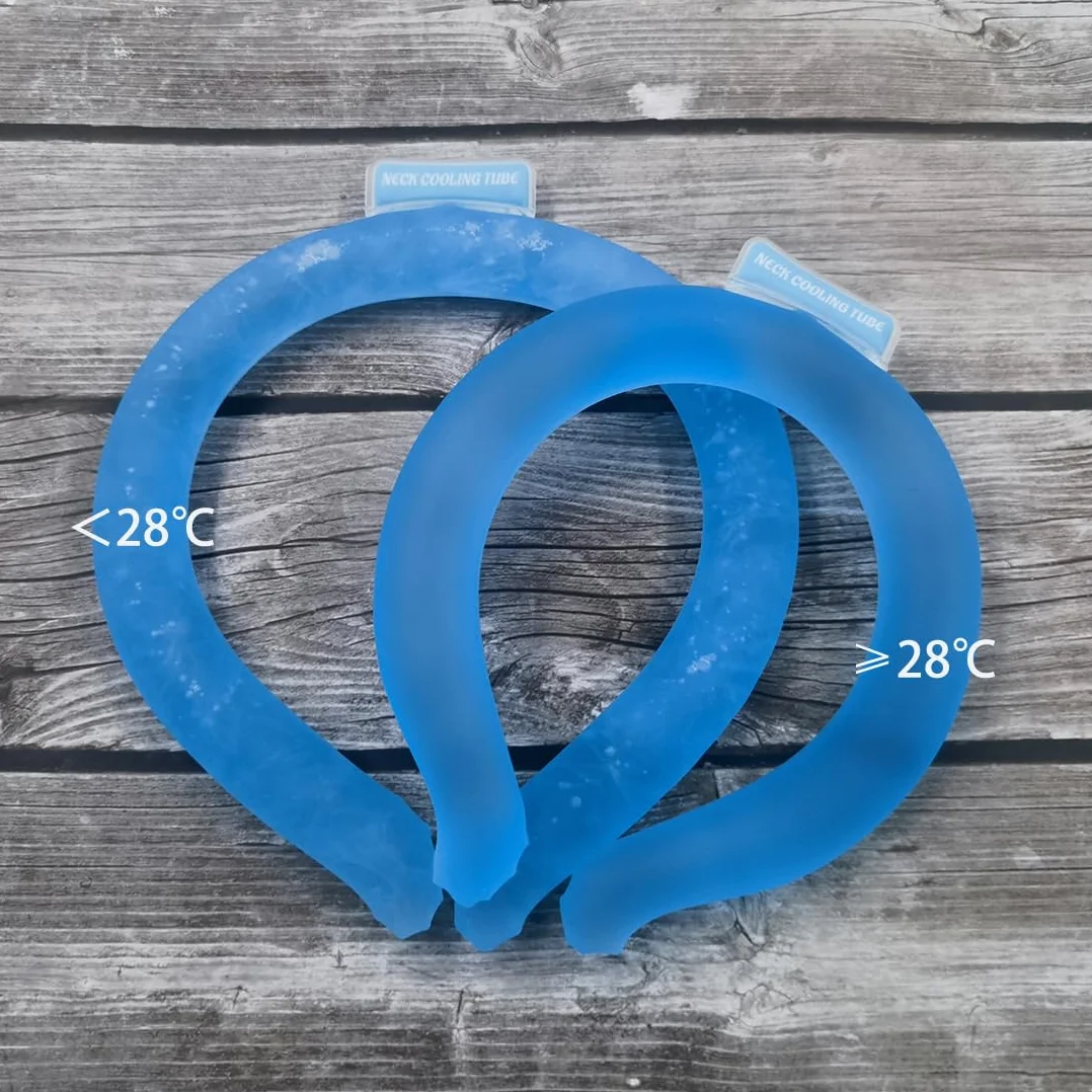 Tubo de enfriamiento para el cuello, envolturas de cuello reutilizables para el calor del verano, la refrigeración comienza a 28 °C, alivio de sofocos y fiebre, banda inteligente para el cuello para