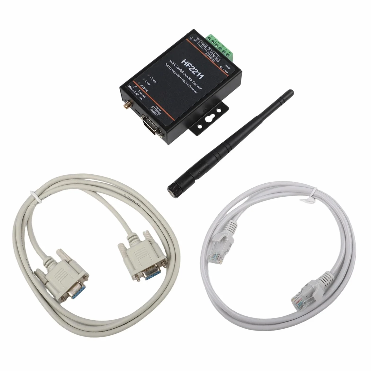 Servidor serial RS232 RS485 del puerto HF2211 al módulo del convertidor de Ethernet con WiFi para el sistema de control industrial de la automatización