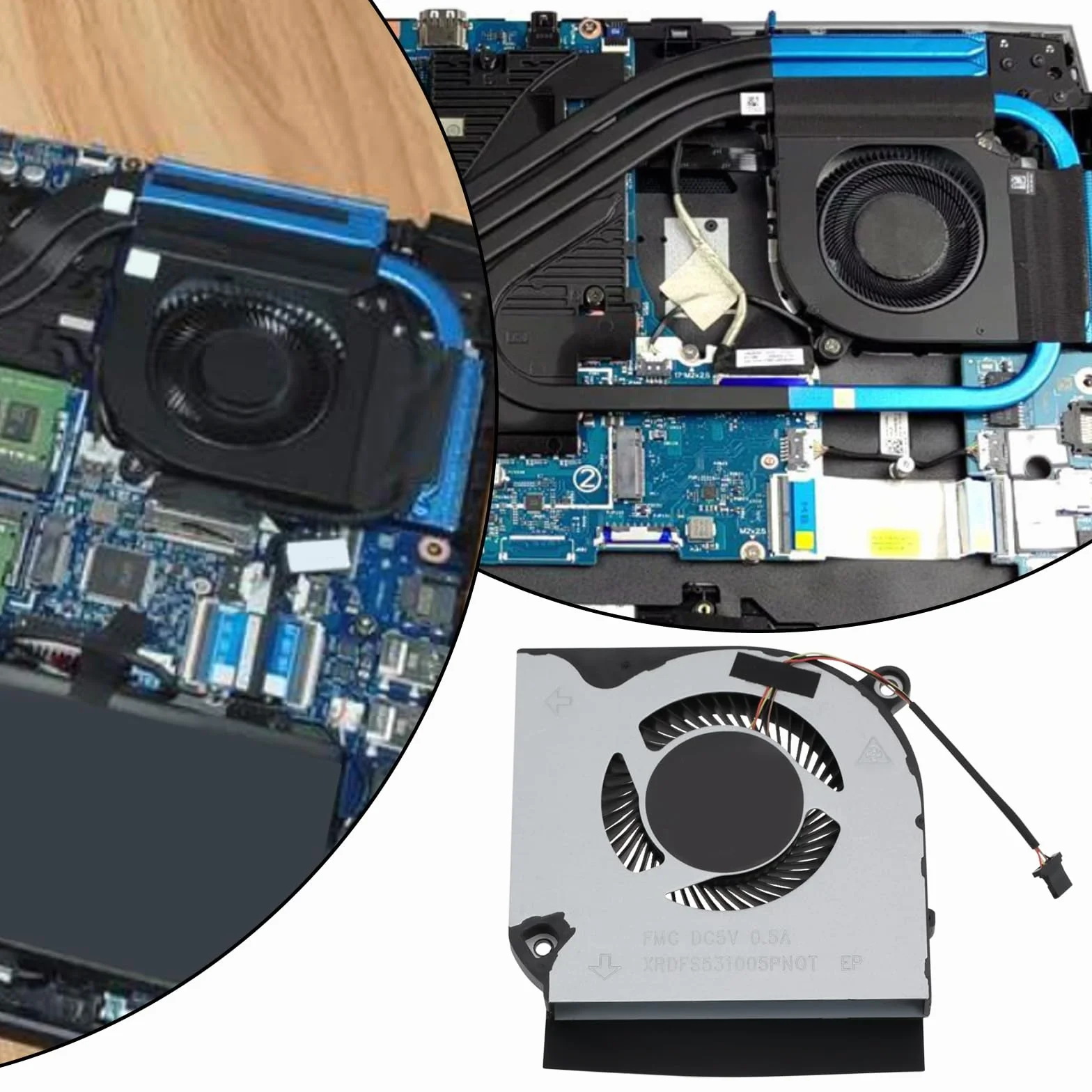 Ventilador de refrigeración GPU para portátil de 4 pines compatible con Acer Nitro 5 AN517-41 AN517-52 AN515-55 AN515-56 AN515-57 DC28000QEF0