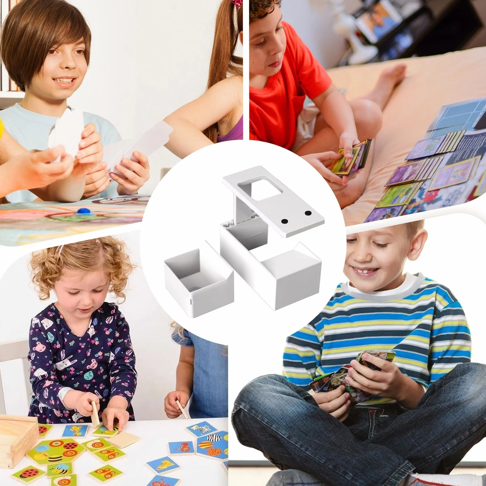 Soporte de escaneo de tarjetas comerciales, escáner de tarjetas portátil con soporte para teléfono, diseño base sin deslizamiento, escaneo rápido, herramienta de escaneo multifuncional para clasificar