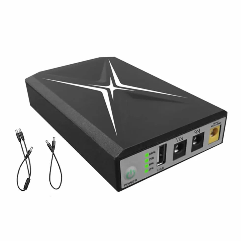 10400MAh DC UPS Enrutador de Suministro Ininterrumpido 9V 12V 18W BateríA de Respaldo Mini UPS USB WiFi Router para Fuente de AlimentacióN CCTV