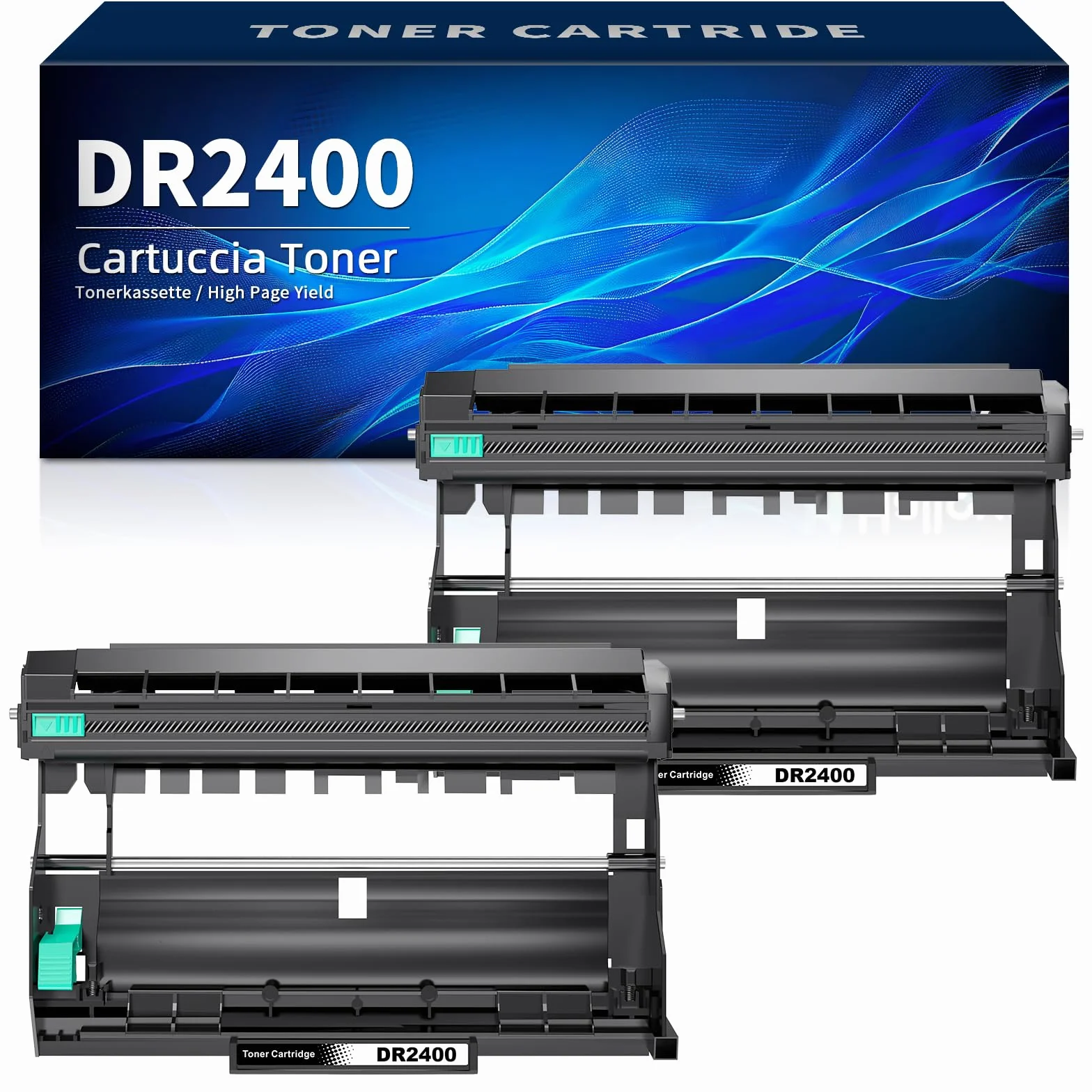 DR2400 Tambor para Brother DR-2400 para Brother HL-L2310D HL-L2350DN HL-L2370DN HL-L2375DW DCP-L2510D DCP-L2530DW MFC-L2710DN MFC-L2730DW MFC-L2750DW (2 Paquetes)