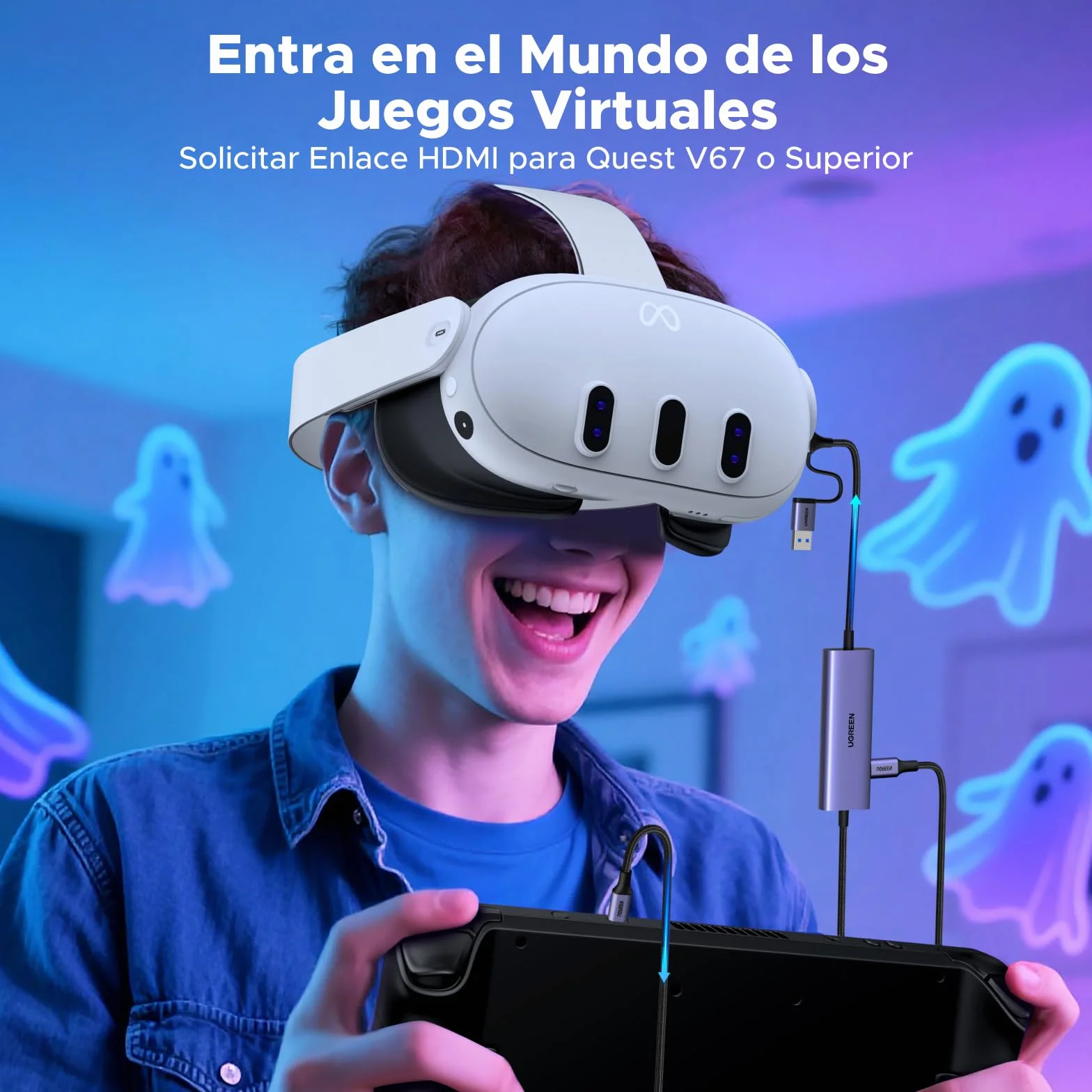 UGREEN Tarjeta de Adquisición de Vídeo USB C 4K 30Hz Entrada USB C A 3.1 2K 60Hz Grabación y Streaming Capturadora Video HDMI y Boucle Compatible con Switch PS5 4 Xbox MacBook iPad Air Quest 3 Cámara