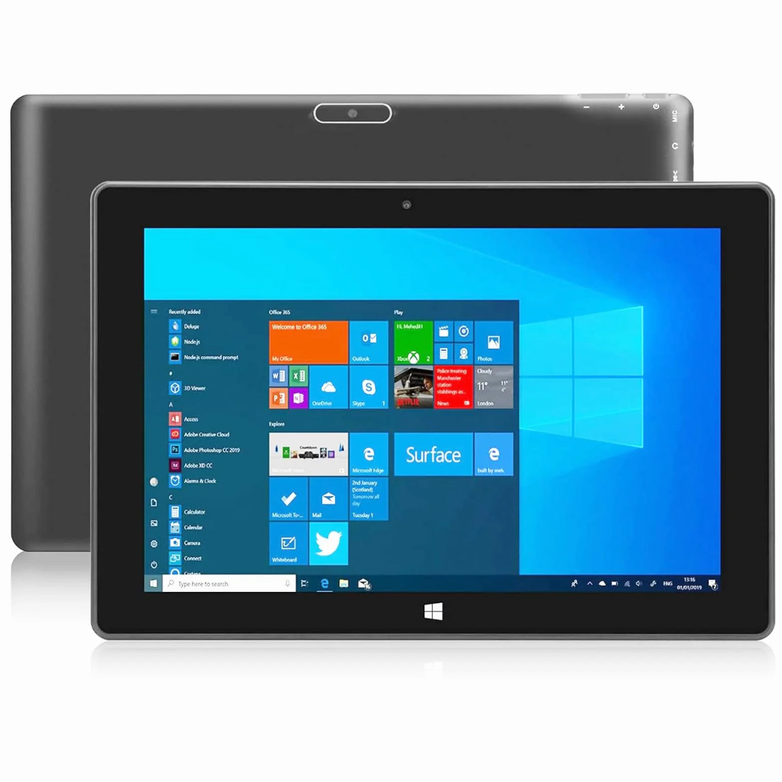 Windows Tablet PC de 10 Pulgadas Tablet Windows 11 Intel Processor, Tablet Computer HD Touchscreen 6GB RAM + 128GB, 6000mAh de Gran batería