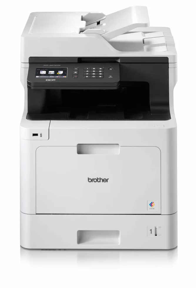 Brother DCP-L8410CDW -Impresora multifunción láser Color Profesional 3 en 1 (impresión, Copia y escaneado, Alta Velocidad, WiFi, impresión a Doble Cara, LCD), Blanco