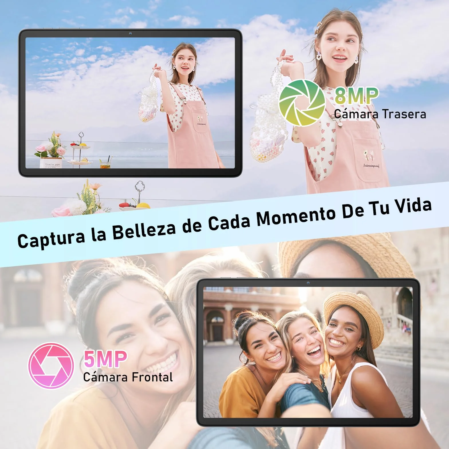 Blackview Tablet Android 15 Tab 60 WiFi 10 Pulgadas, PC Tableta, 12GB RAM + 128GB ROM/2TB TF, WiFi 6 Widevine L1, PC Mode 5100 mAh Batería Tablets Gaming Dual Cámara 8MP+5MP/WPS Suite/HD IPS