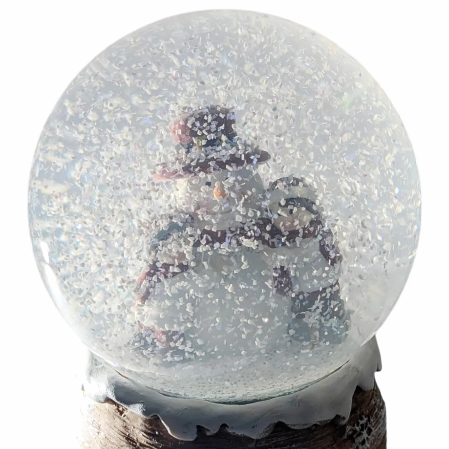 COM-FOUR® Bola de Nieve navideña decoración Festiva Nevada Brillante