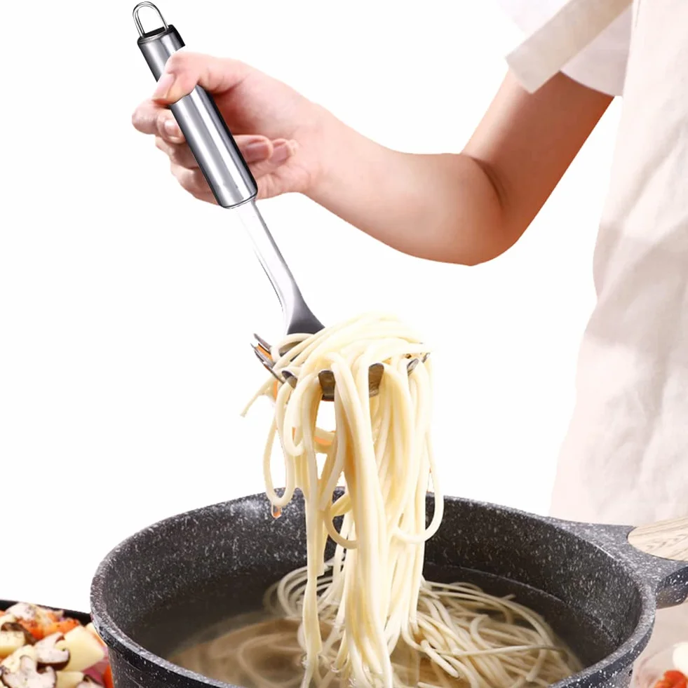 Spaghettilöffel Edelstahl poliert 32 cm ergonomischer Griff spülmaschinengeeignet