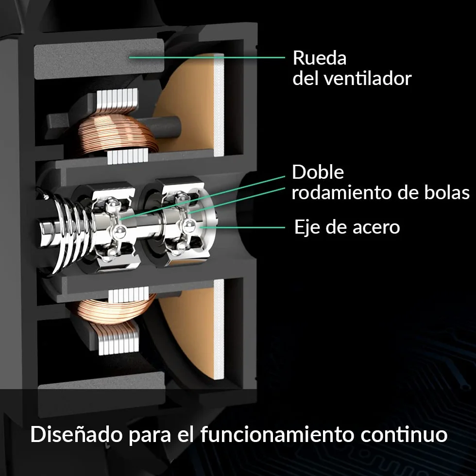 ARCTIC Freezer A35 CO - Disipador de CPU de torre para AMD, Funcionamiento Continuo, Ventilador P de 120 mm con presión optimizada, 0-1800 RPM, 4 Heatpipes, Incl. Pasta térmica MX-5 - Negro