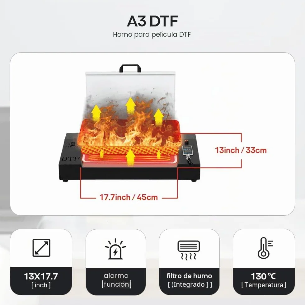 Procolored F13 DTF Printer Kit Máquina de impresión Directa sobre película con Horno de curado Ciclo de Tinta Blanca para Camisetas DIY Uso en pequeñas Empresas