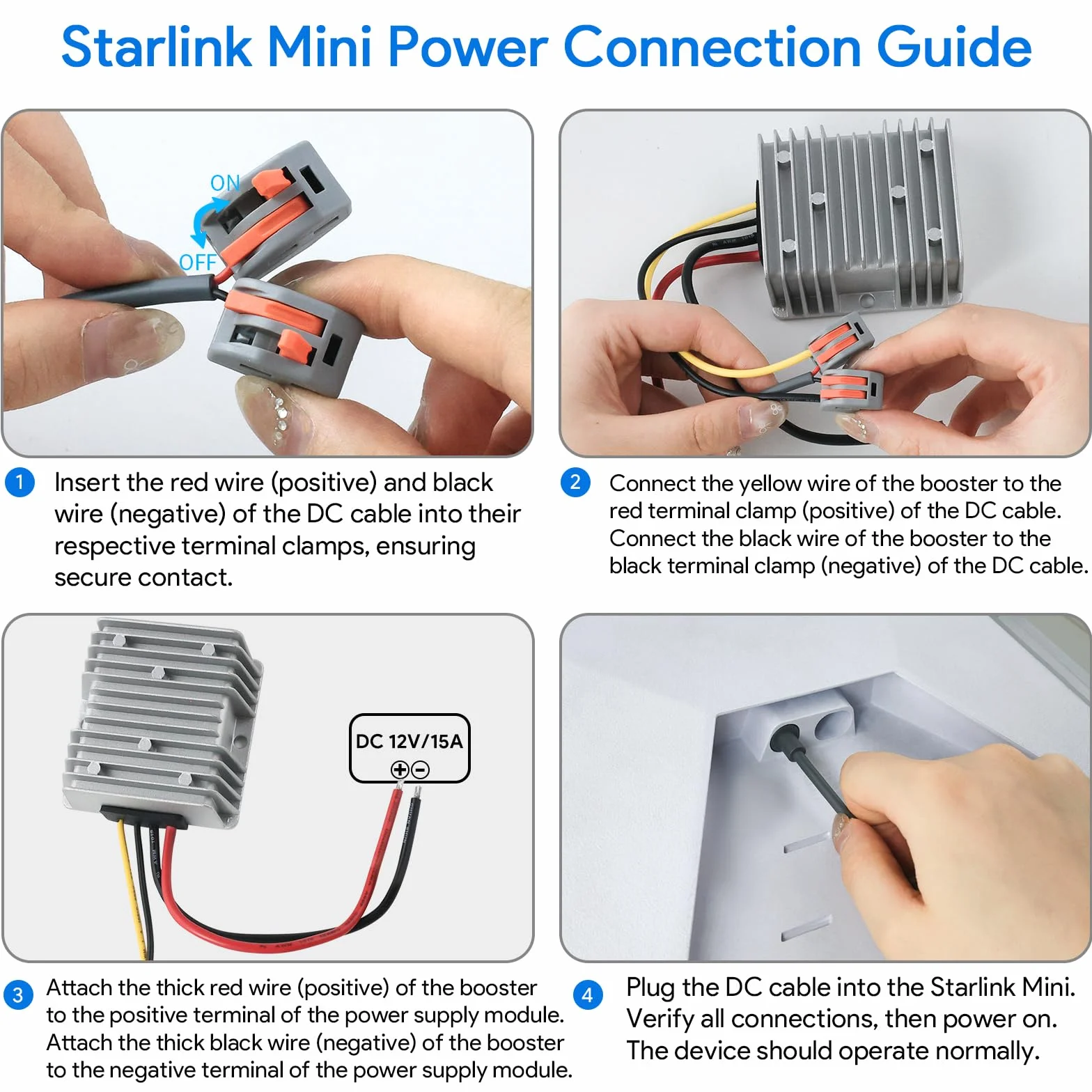 XLTTYWL Starlink Mini Adaptador 12V 144W 12V a 48V 3A DC Cable 5x2.1mm para Mini Star Link Dishy