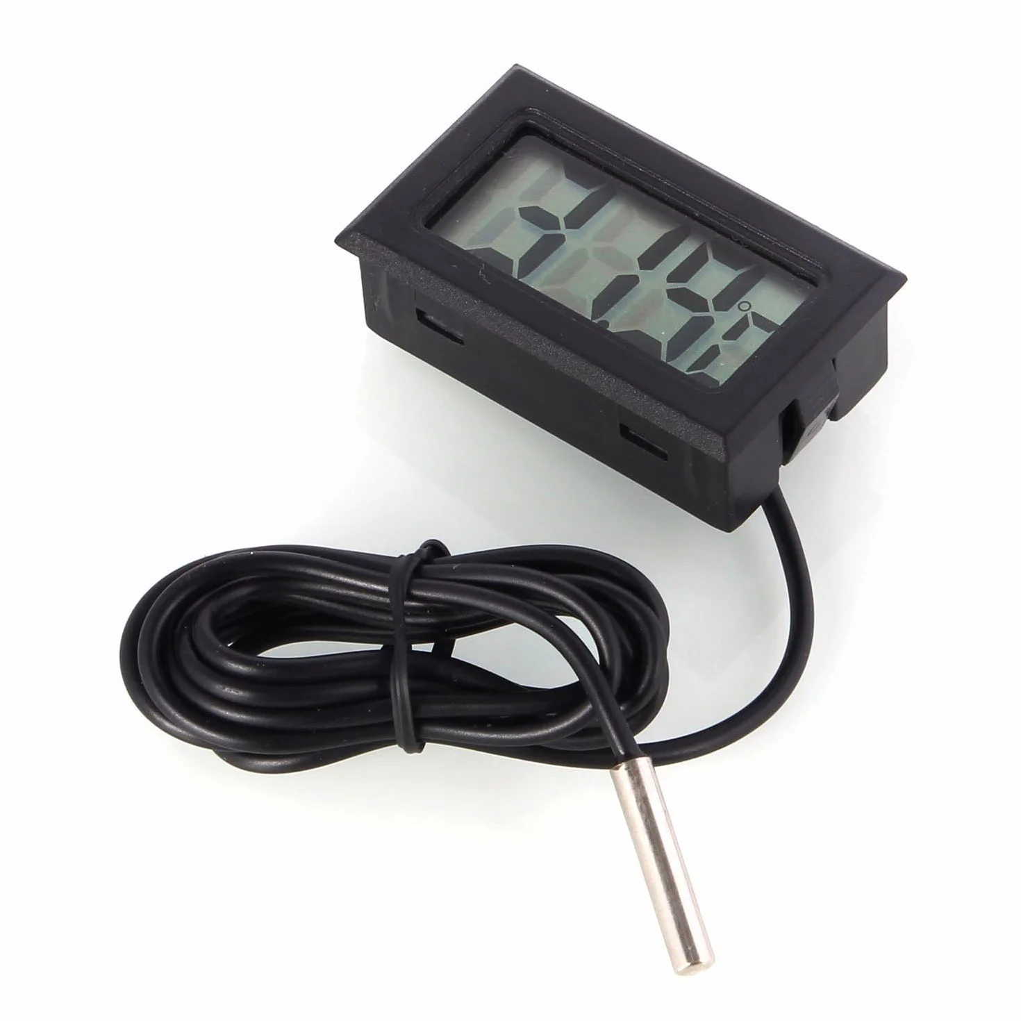 ARCELI Digital LCD Thermometer Control de temperatura con sonda externa para refrigerador Aquarium - Negro