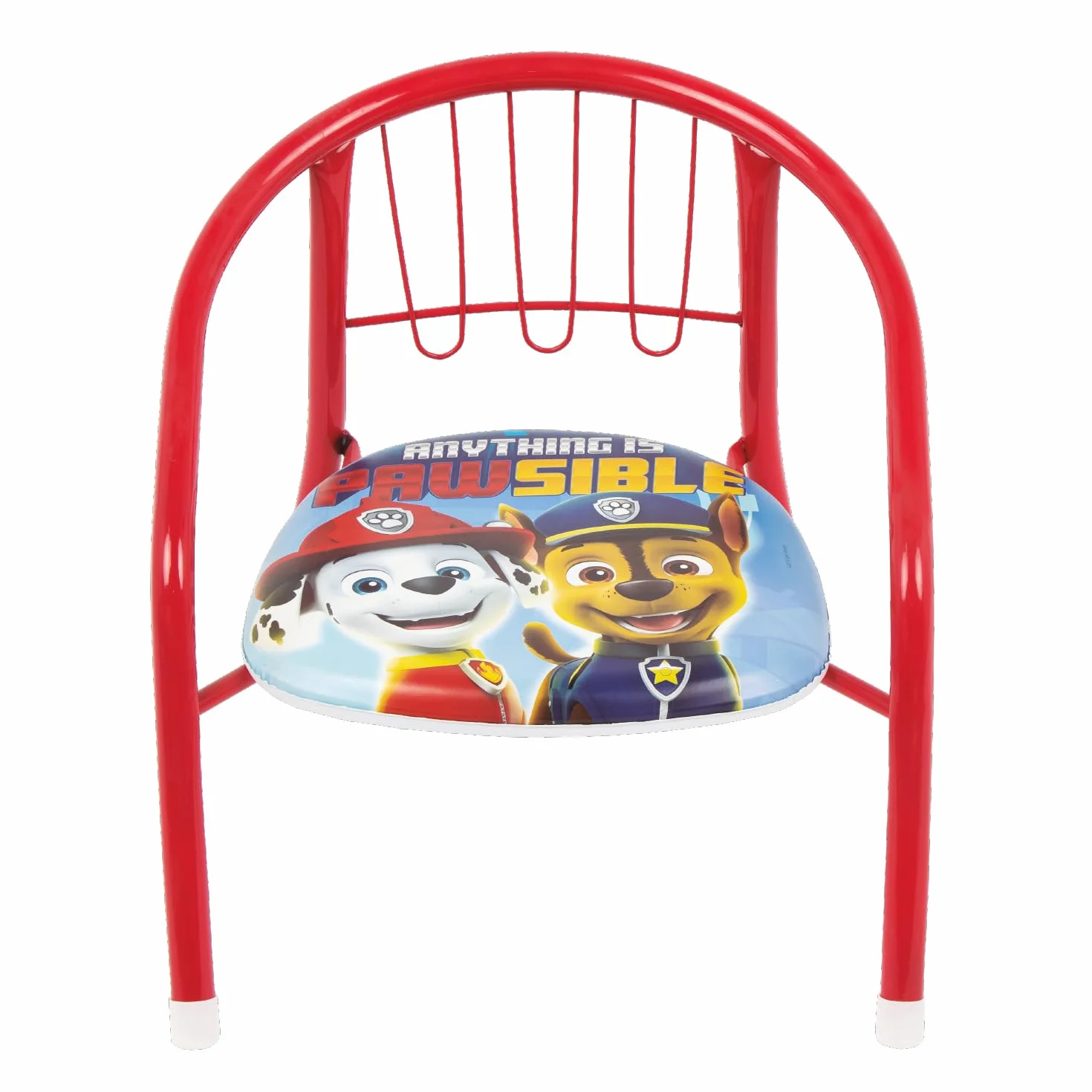 ARDITEX Silla Infantil Patrulla Canina, Silla Metal 35,5 x 30 x 33,5 cm Roja