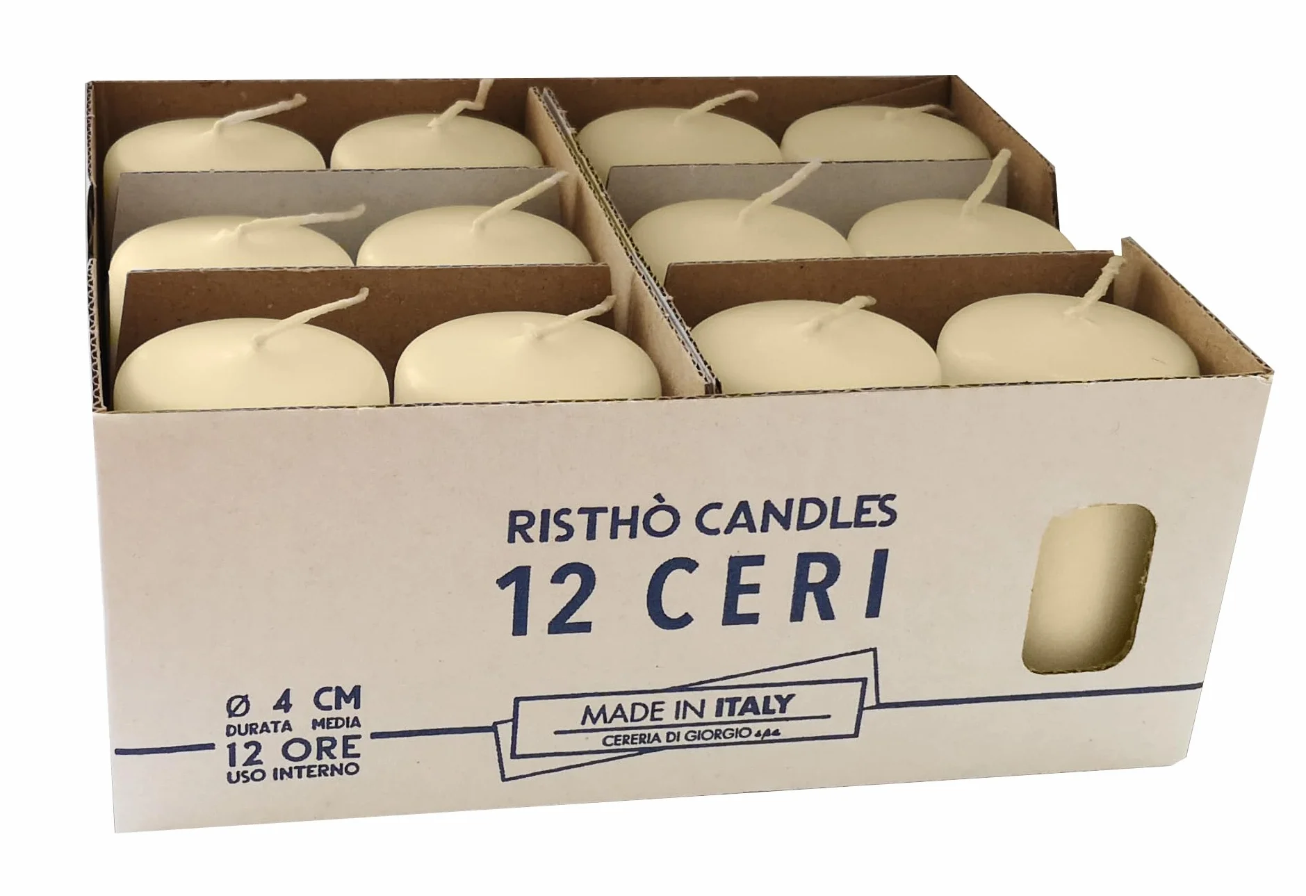 Cereria de Giorgio risthò Ceri Marfil 4 x 4 x 7 cm