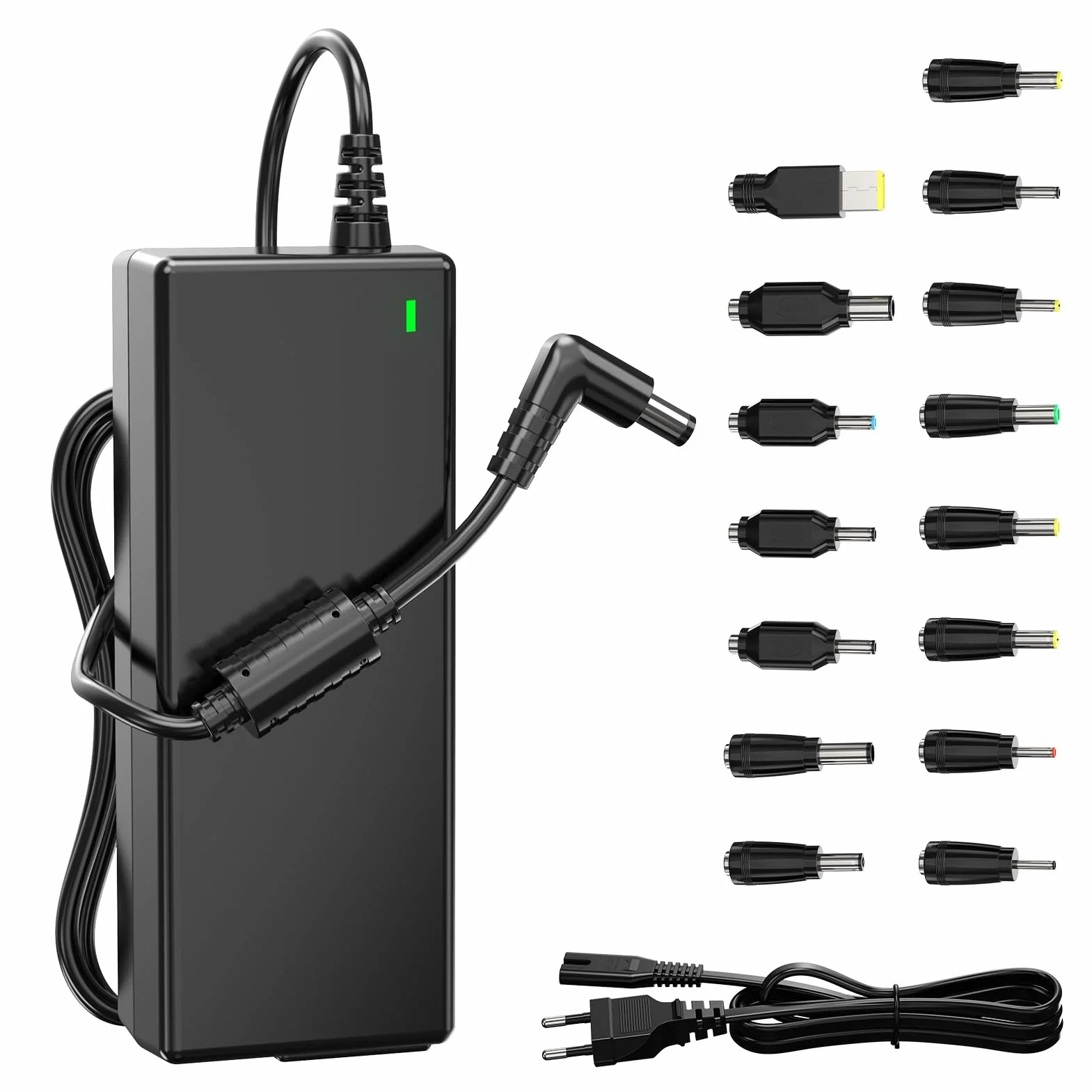 90W Cargador Universal para Portátil – Adaptador de Alimentación | para HP ASUS Lenovo DELL Acer Toshiba Sony 19V 19.5V 20V, 4.74A MAX, 15 Conectores, Not For USB-C, ASUS ROG/Tuf Lenovo Legion