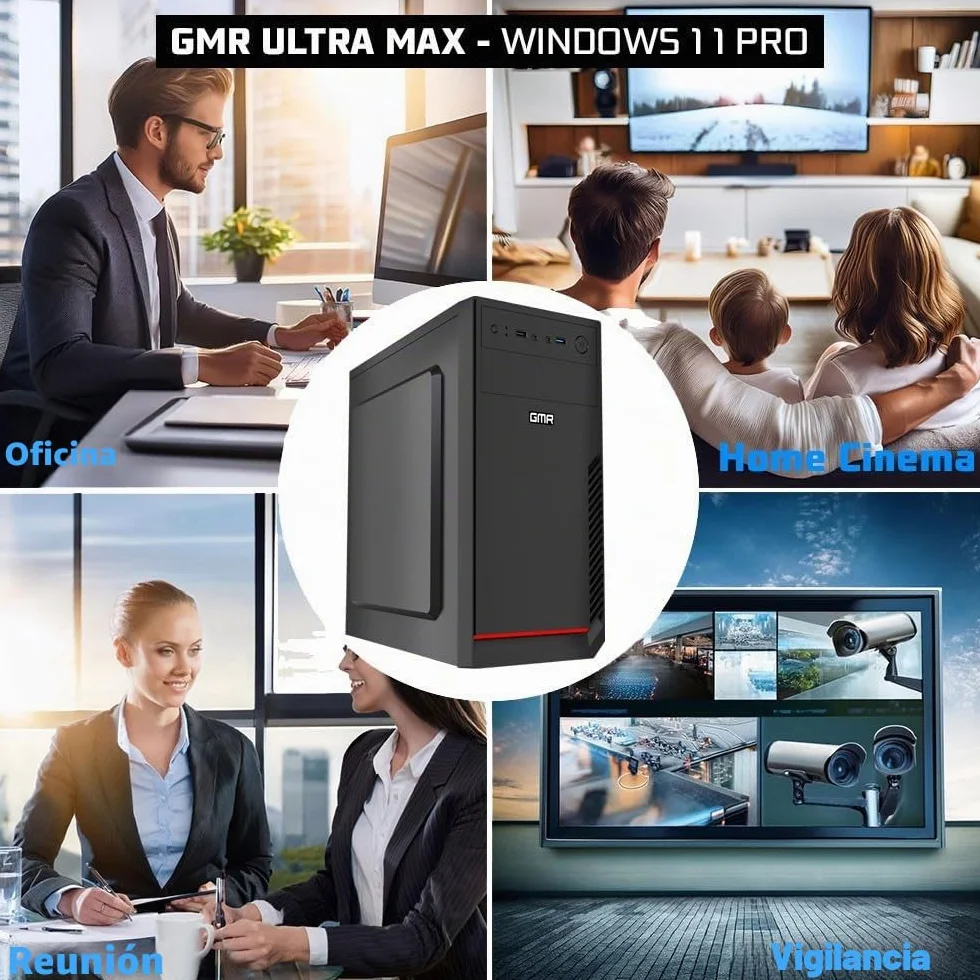 Intel i7 - Computadora Multimedia Business Office con 3 años de garantía | 32 GB RAM | 1000 GB SSD | USB 3.0 | Windows 11 Prof. 64-bit | WiFi 600 y Bluetooth 5