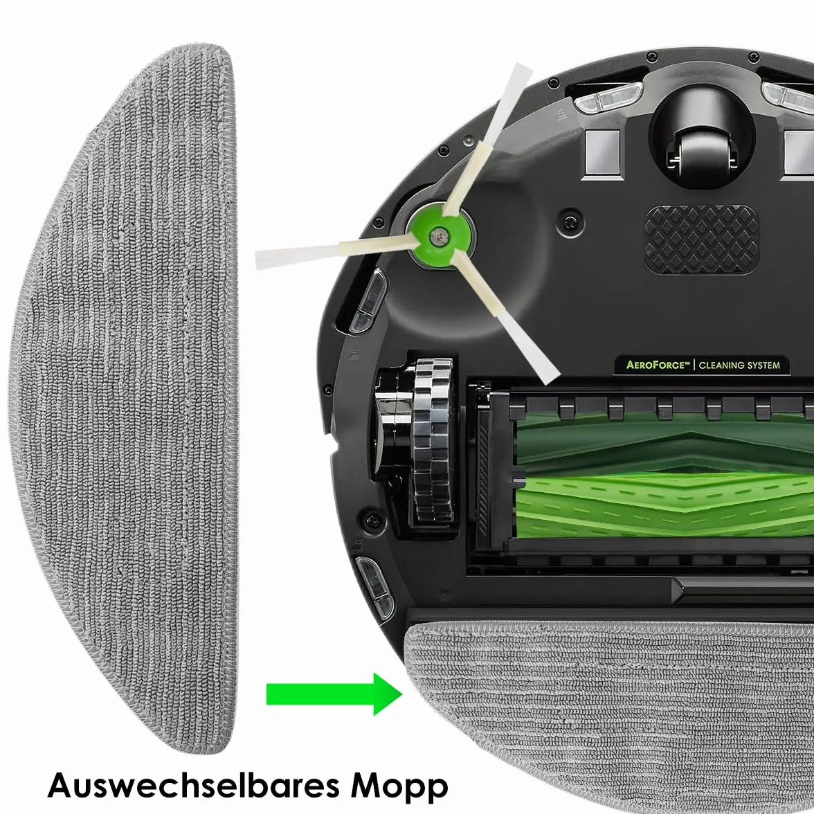 Mopa de Repuesto para Roomba Combo i5 i5+ j5 j5+ Paños Reutilizables 8 Unidades