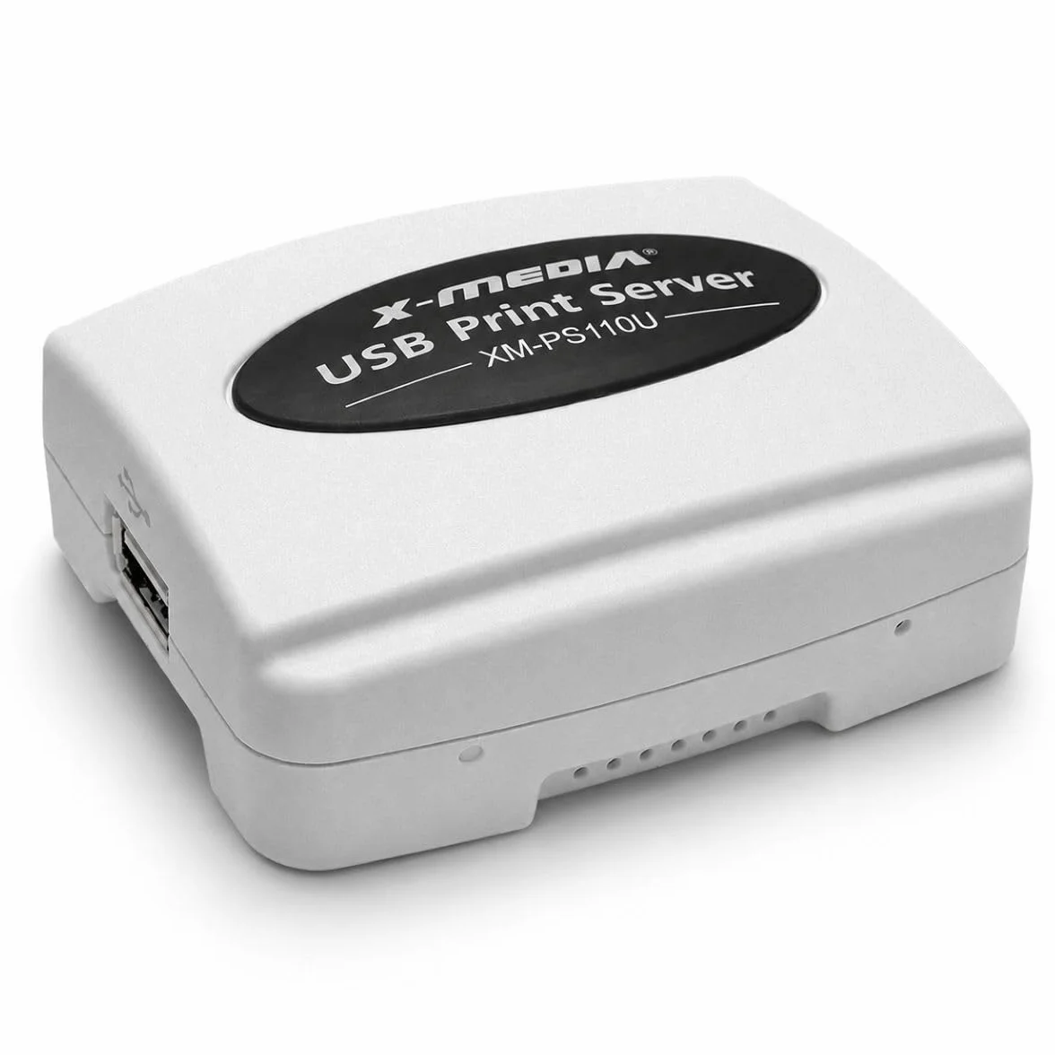 X-MEDIA XM-PS110U 1-Port 10/100Mbps Fast Ethernet USB Servidor, servidor de impresión de red de puerto USB 2.0