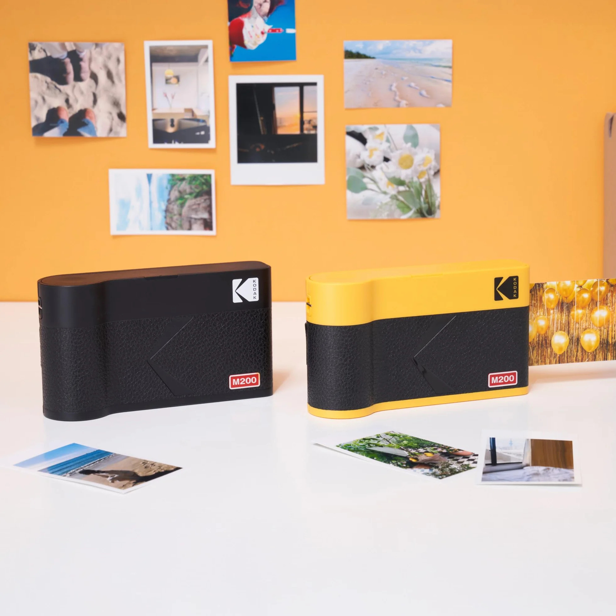 KODAK Mini 2 ERA 4PASS Impresora de Fotos Portátil (5,3x8,6cm) (Impresora + Pack de Regalo con 38 Hojas (8 Hojas Iniciales + 30 Hojas), Amarillo)